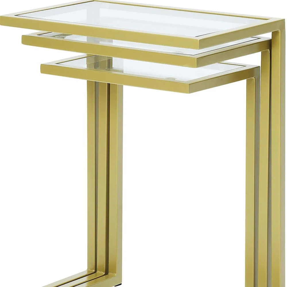 Chrome Glass Rectangular End Table By Homeroots - Image 2