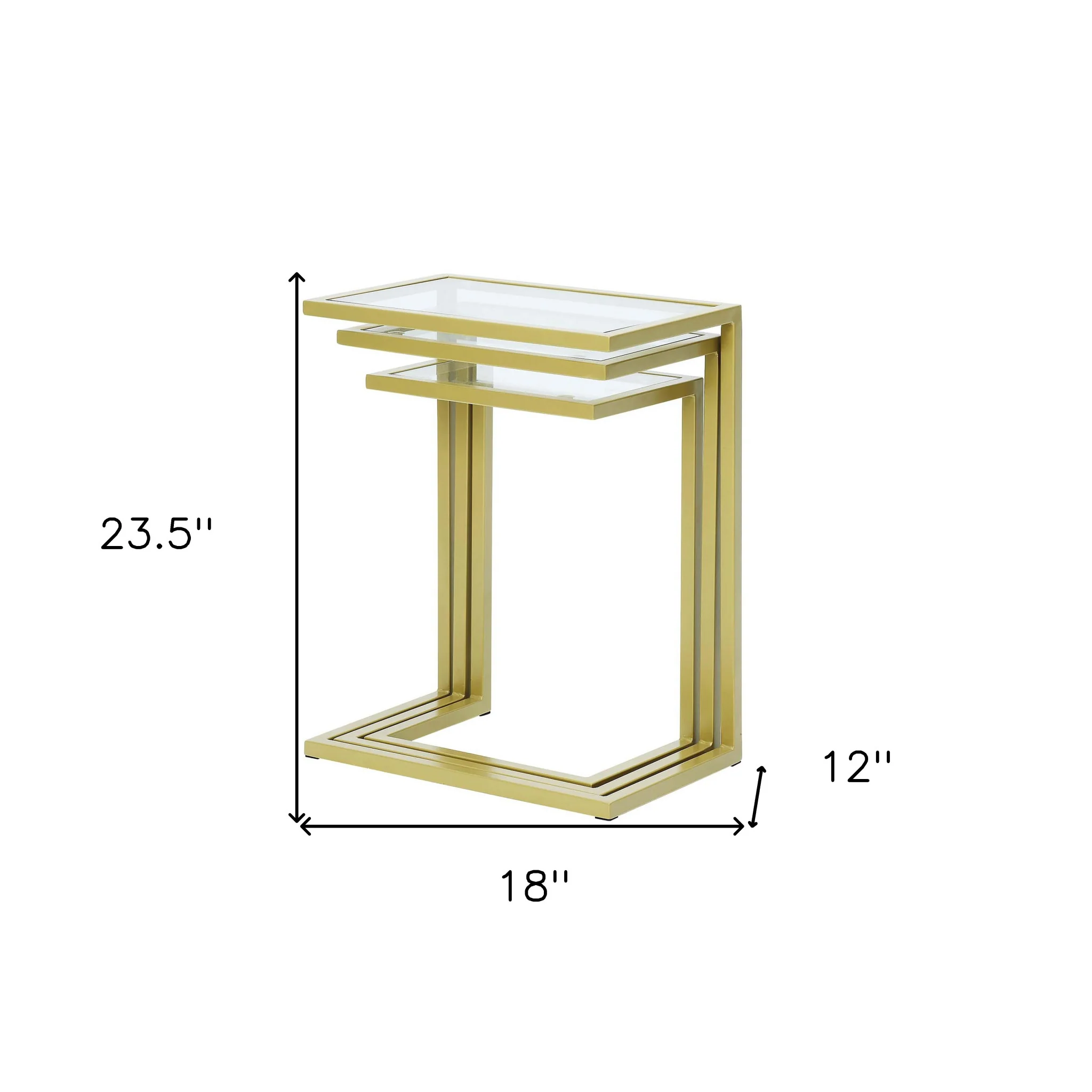 Chrome Glass Rectangular End Table By Homeroots - Image 3