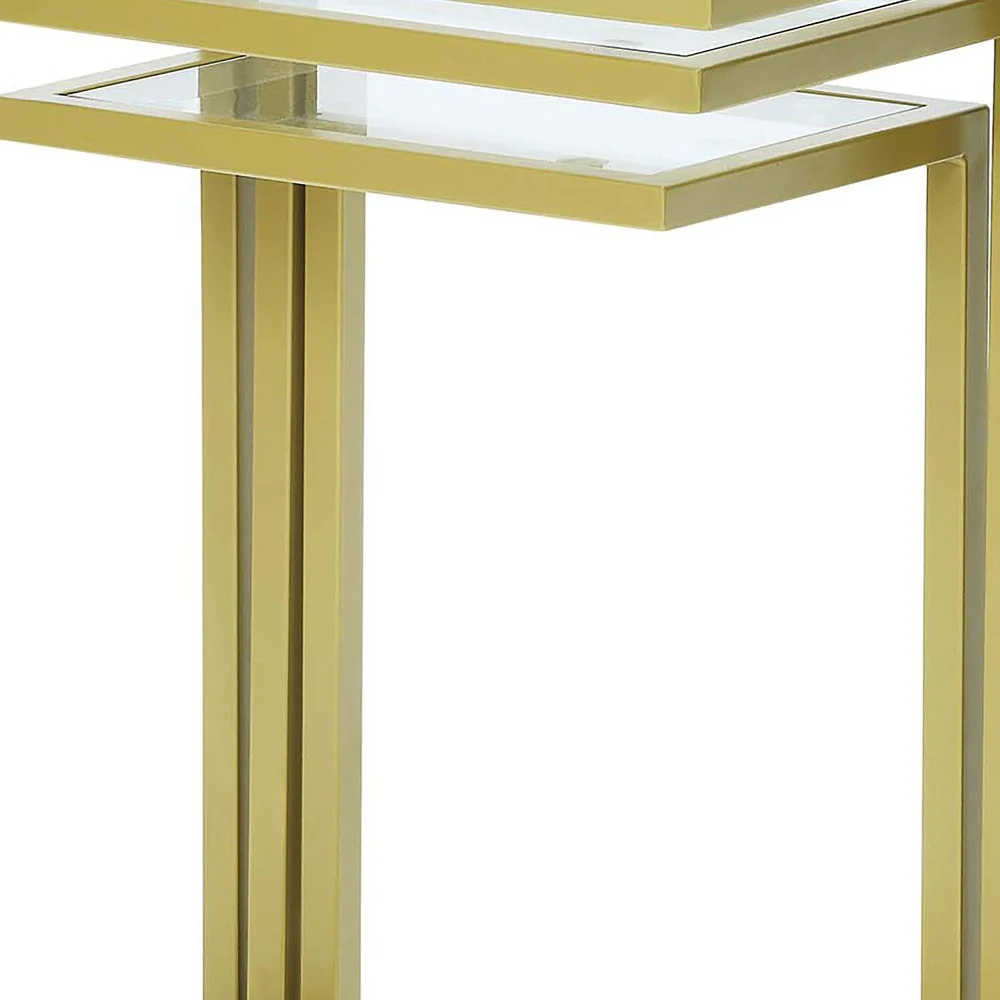 Chrome Glass Rectangular End Table By Homeroots - Image 4