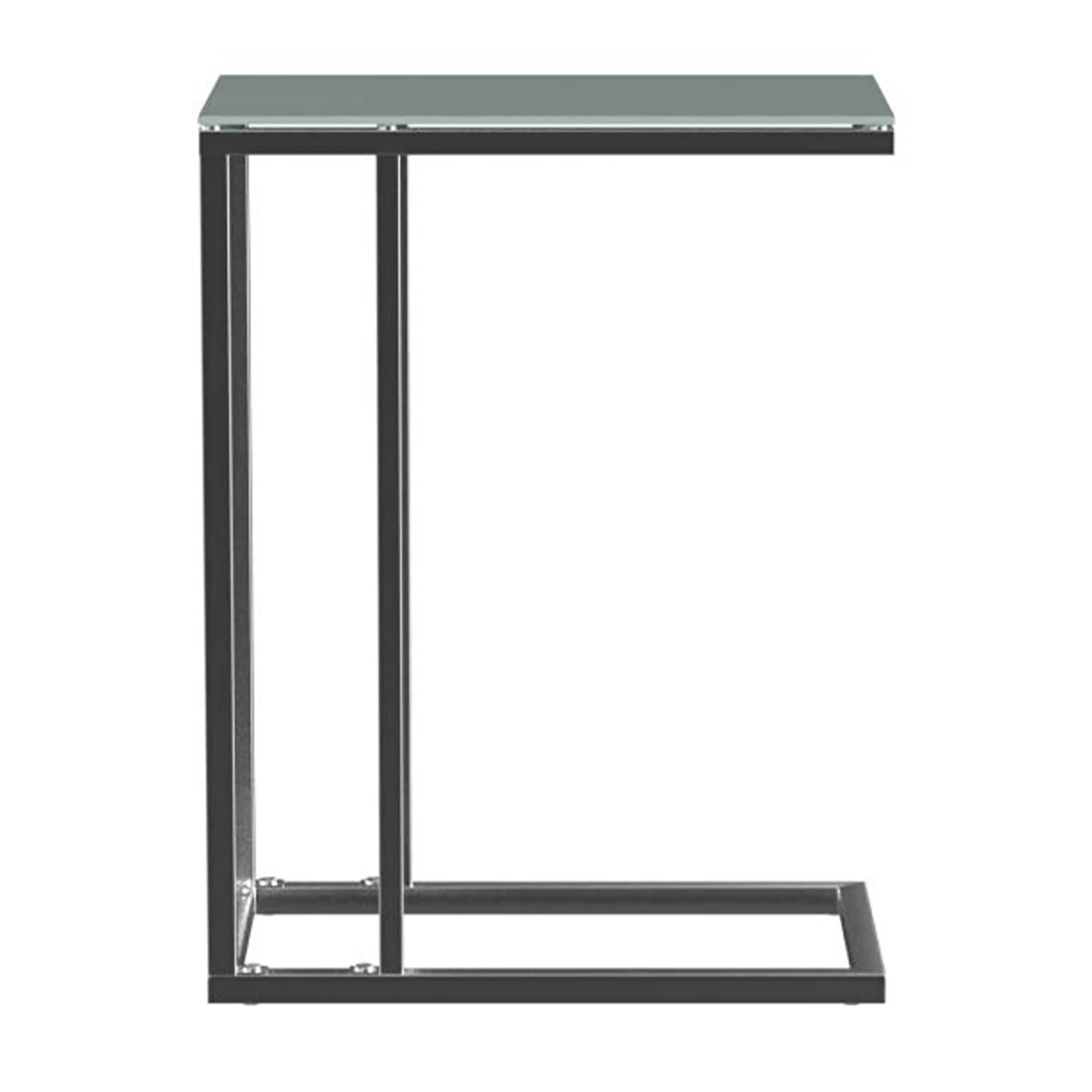 Chrome Metal Tempered Glass Accent Table By Homeroots - Image 5