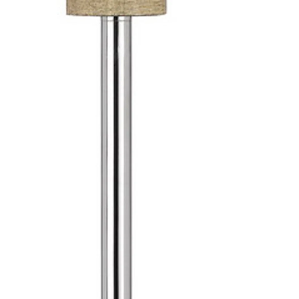 Chrome Traditional Shaped Floor Lamp With White Square Shade By Homeroots - Image 3