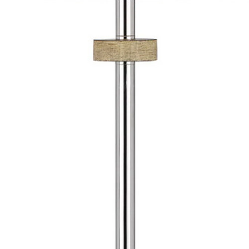 Chrome Traditional Shaped Floor Lamp With White Square Shade By Homeroots - Image 4