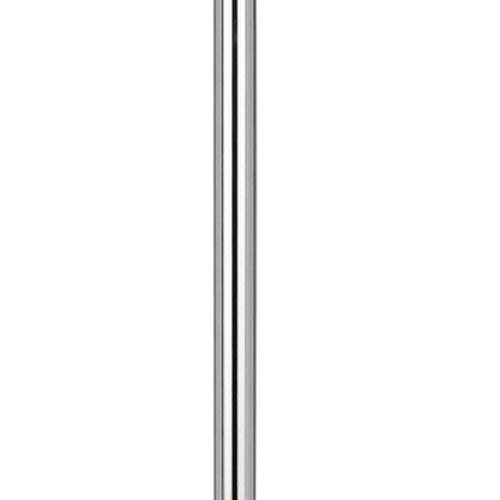 Chrome Tray Table Floor Lamp With White Square Shade By Homeroots - Image 3
