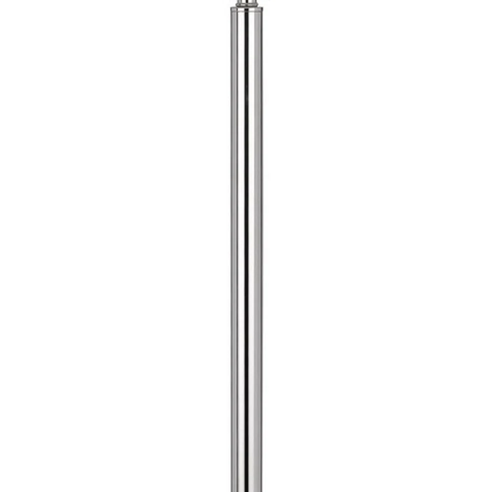 Chrome Tray Table Floor Lamp With White Square Shade By Homeroots - Image 4