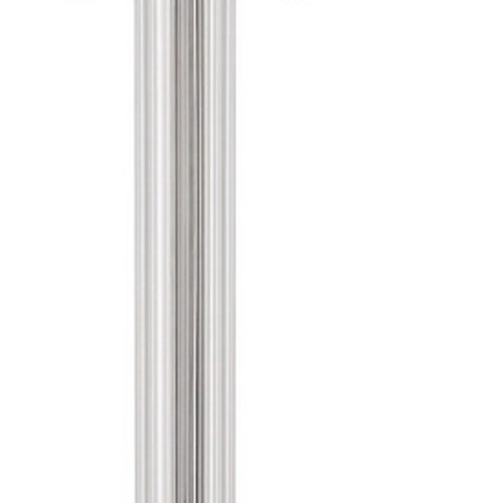 Chrome Two Light Traditional Shaped Floor Lamp With White Rectangular Shade By Homeroots - Image 4