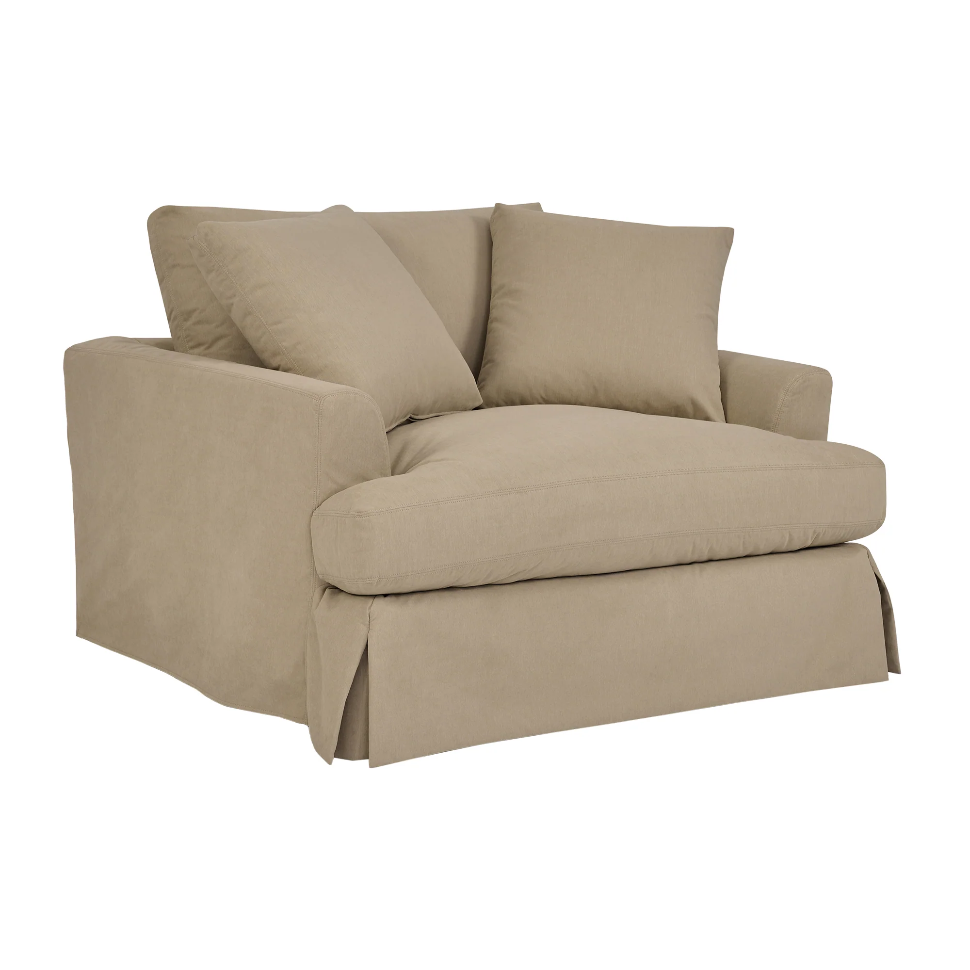 Ciara 53" Upholstered Chair and a Half in Slate Gray By Armen Living - Image 11