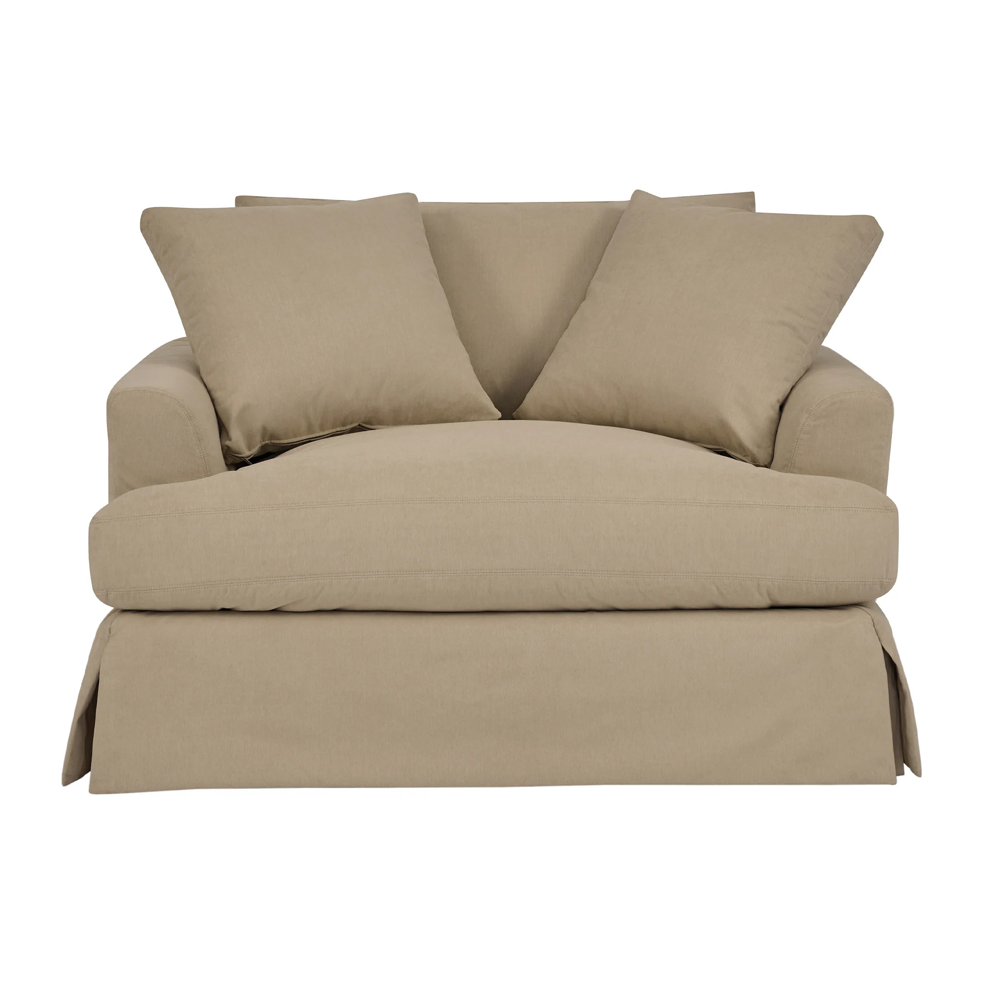 Ciara 53" Upholstered Chair and a Half in Slate Gray By Armen Living - Image 12