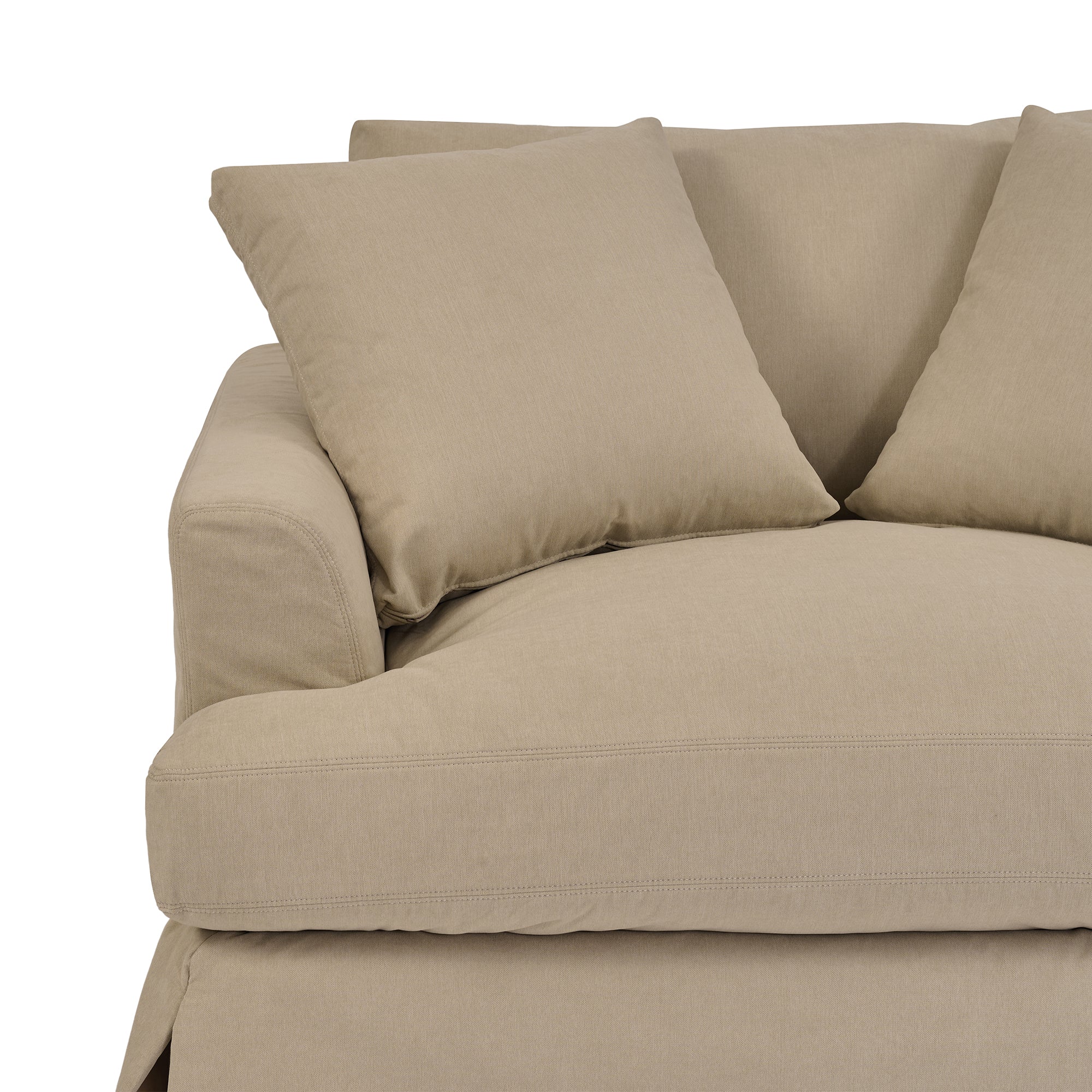 Ciara 53" Upholstered Chair and a Half in Slate Gray By Armen Living - Image 15