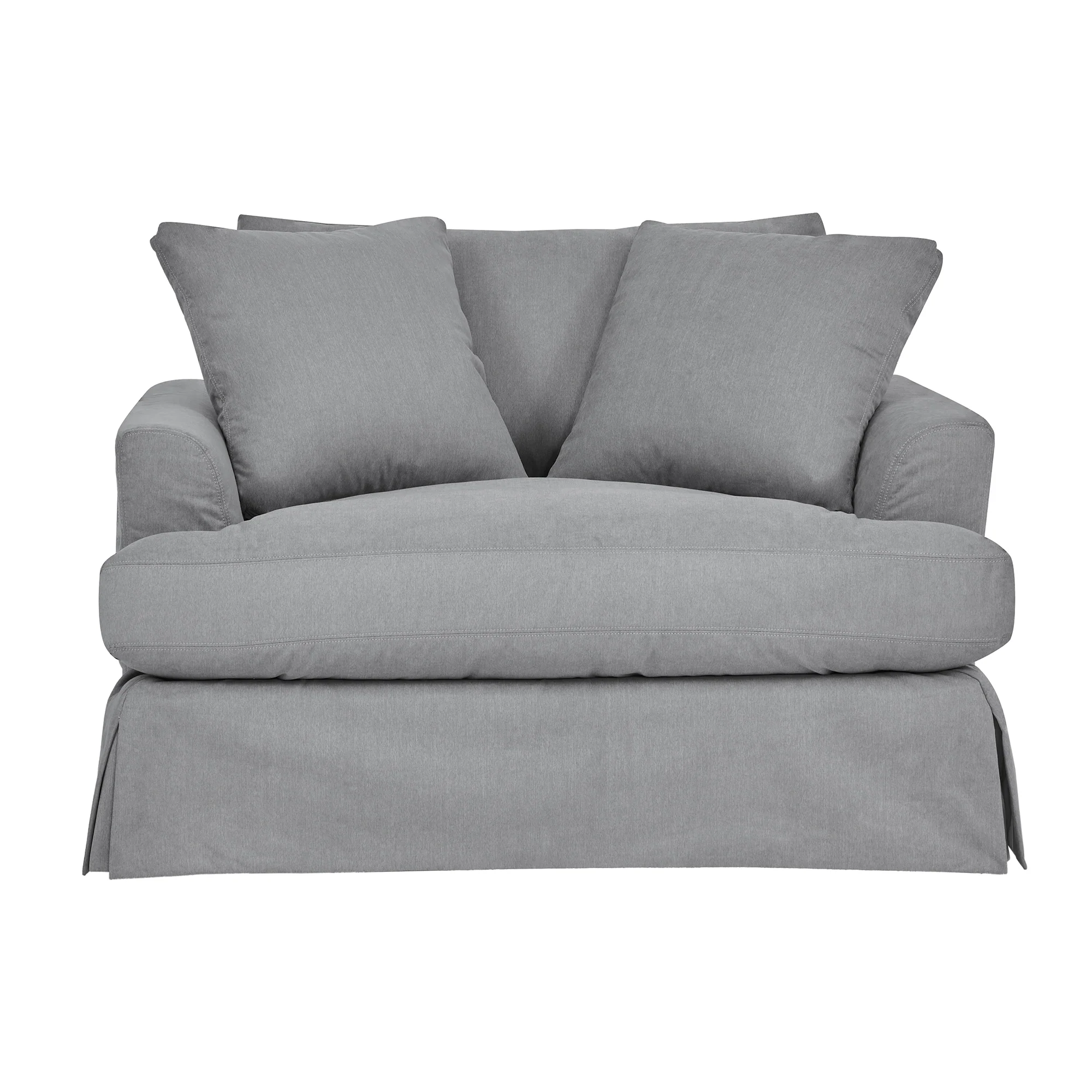 Ciara 53" Upholstered Chair and a Half in Slate Gray By Armen Living - Image 3