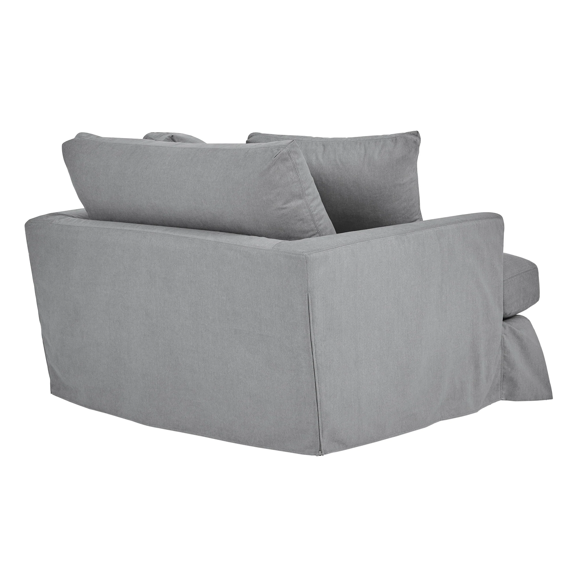 Ciara 53" Upholstered Chair and a Half in Slate Gray By Armen Living - Image 4