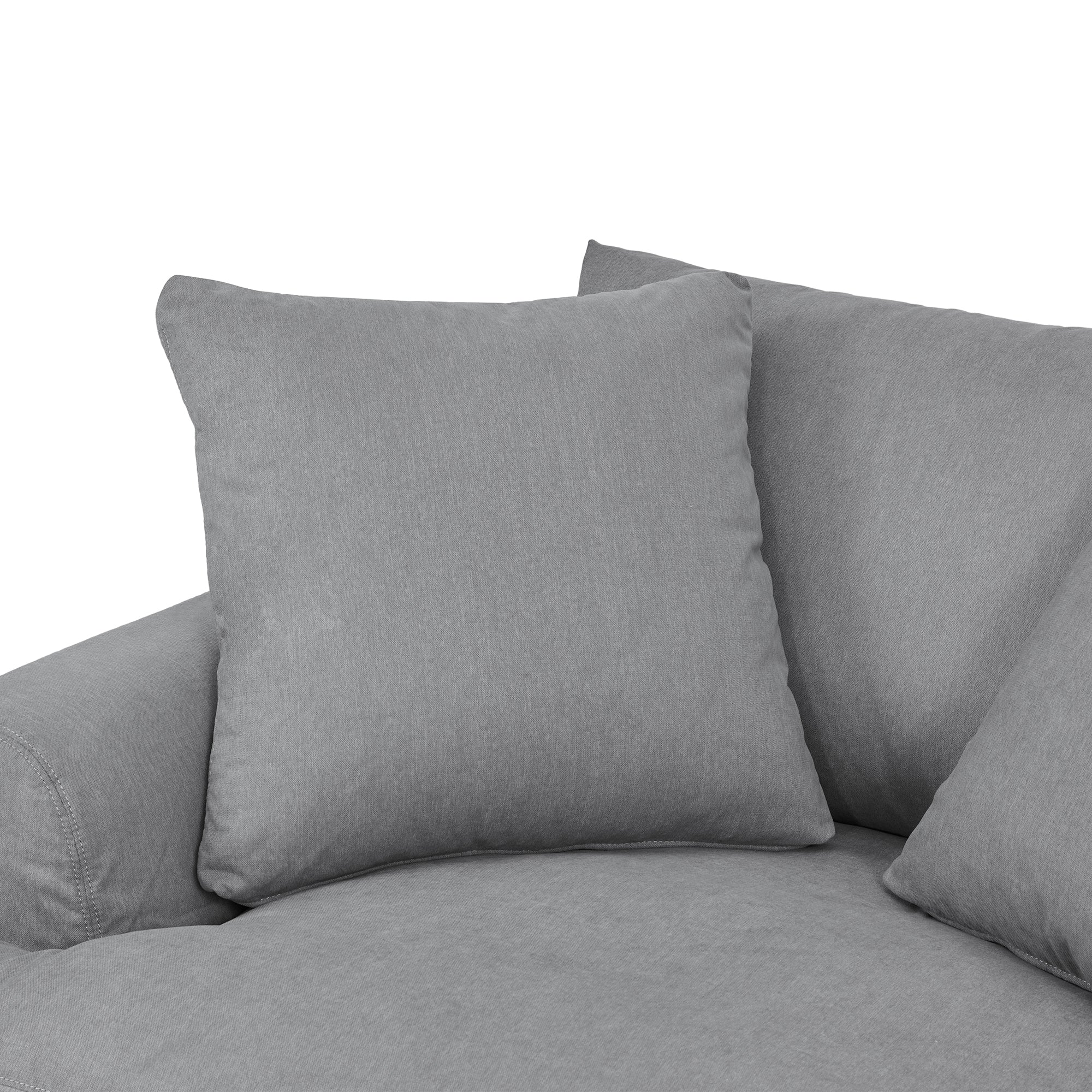 Ciara 53" Upholstered Chair and a Half in Slate Gray By Armen Living - Image 5