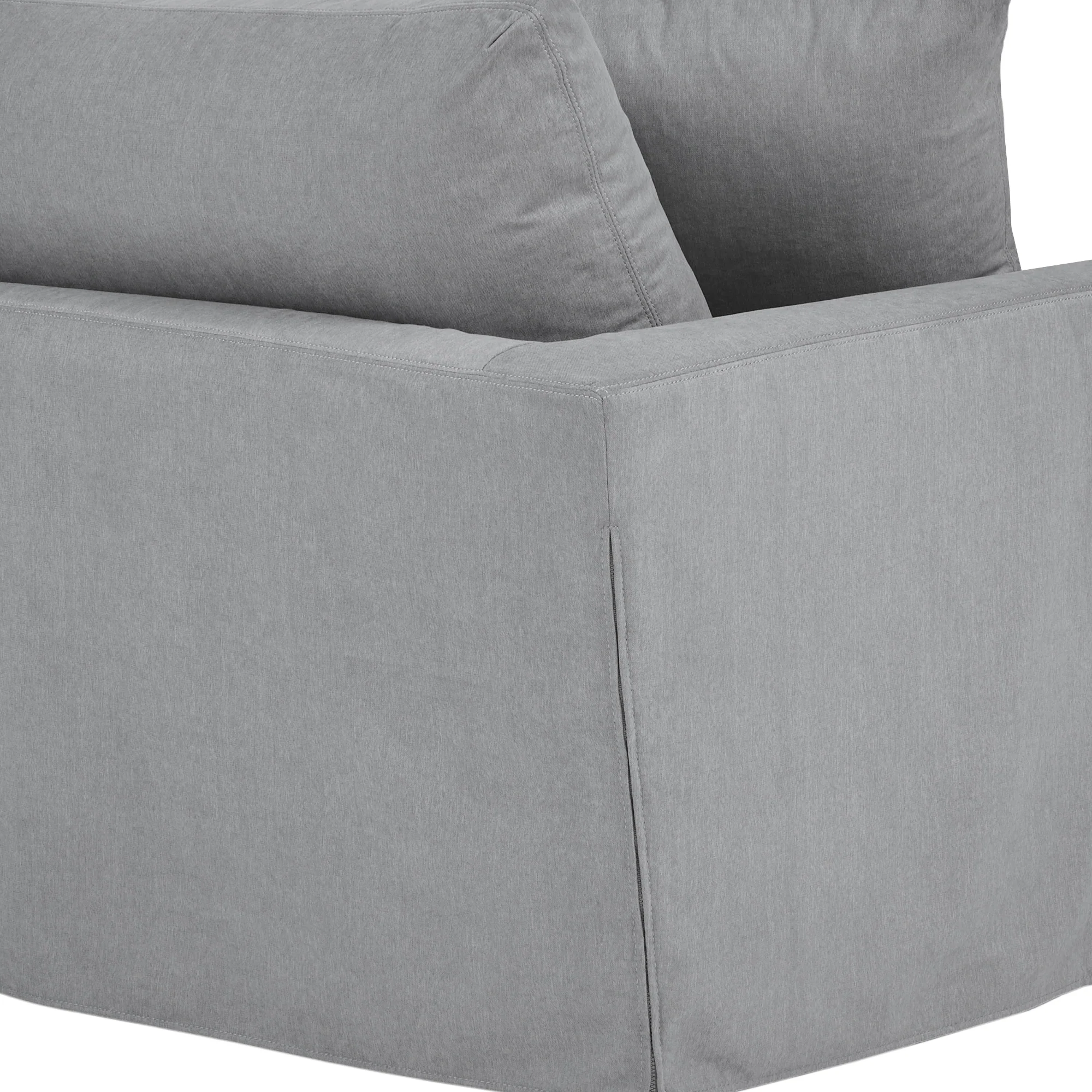 Ciara 53" Upholstered Chair and a Half in Slate Gray By Armen Living - Image 7