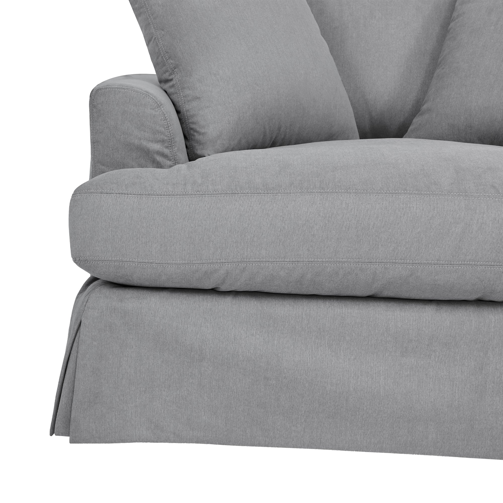 Ciara 53" Upholstered Chair and a Half in Slate Gray By Armen Living - Image 9