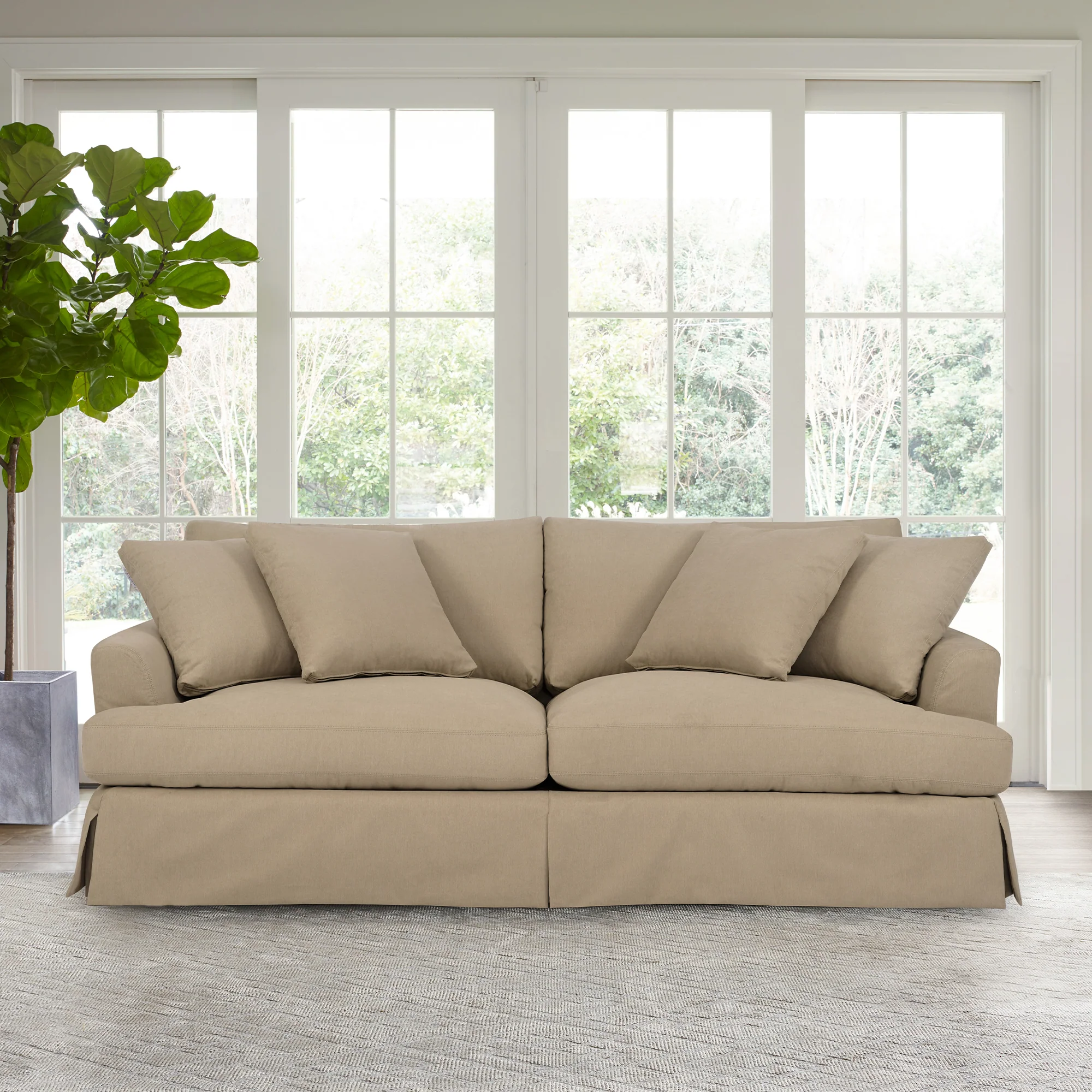 Ciara 93" Upholstered Sofa in Slate Gray  By Armen Living - Image 10