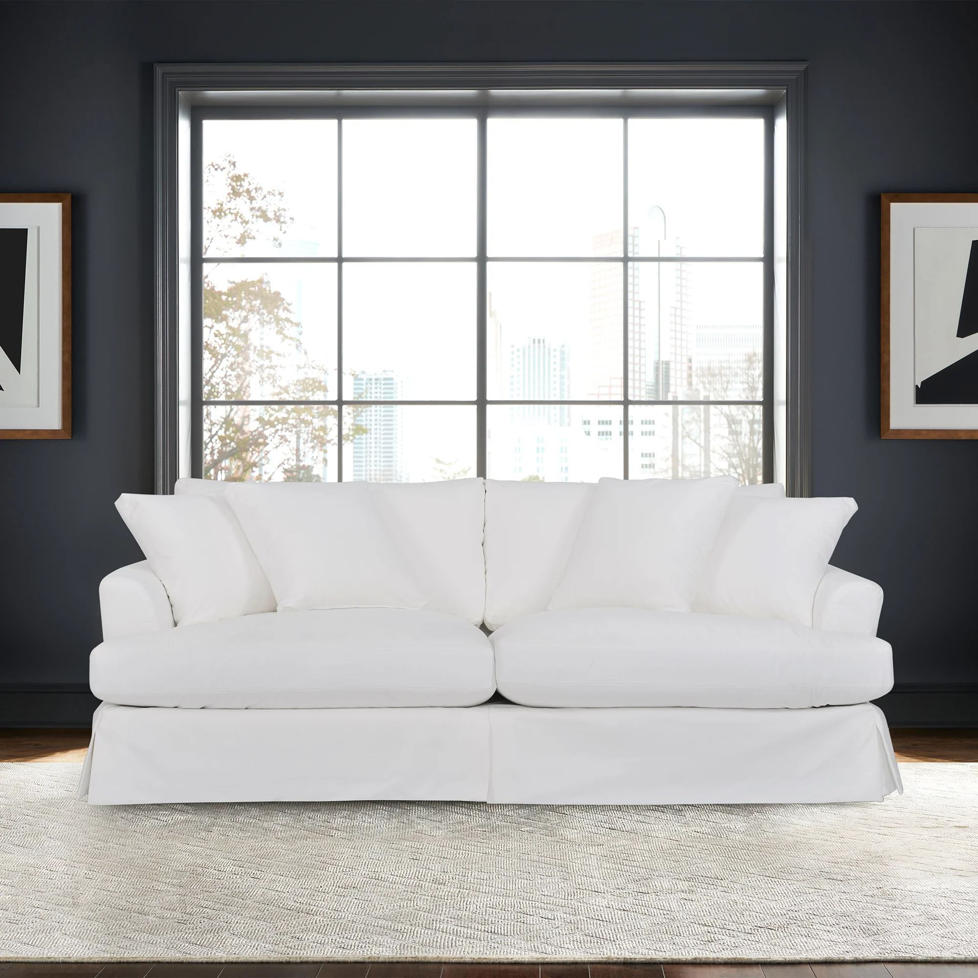 Ciara 93" Upholstered Sofa in Slate Gray  By Armen Living - Image 19