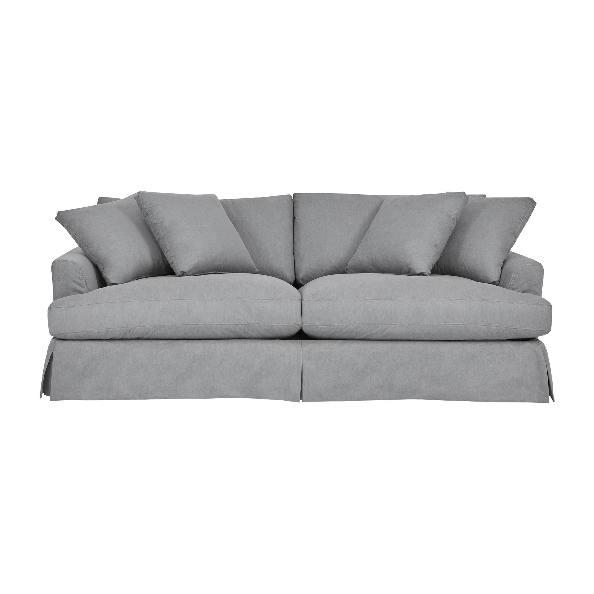 Ciara 93" Upholstered Sofa in Slate Gray  By Armen Living - Image 2