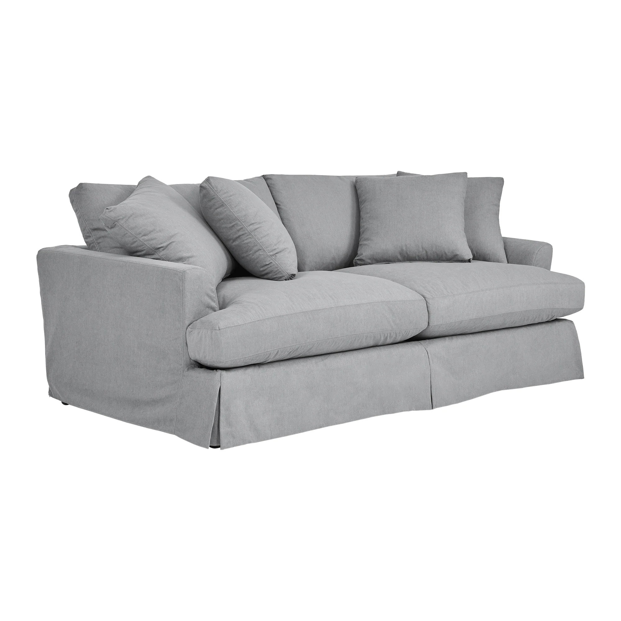 Ciara 93" Upholstered Sofa in Slate Gray  By Armen Living - Image 3