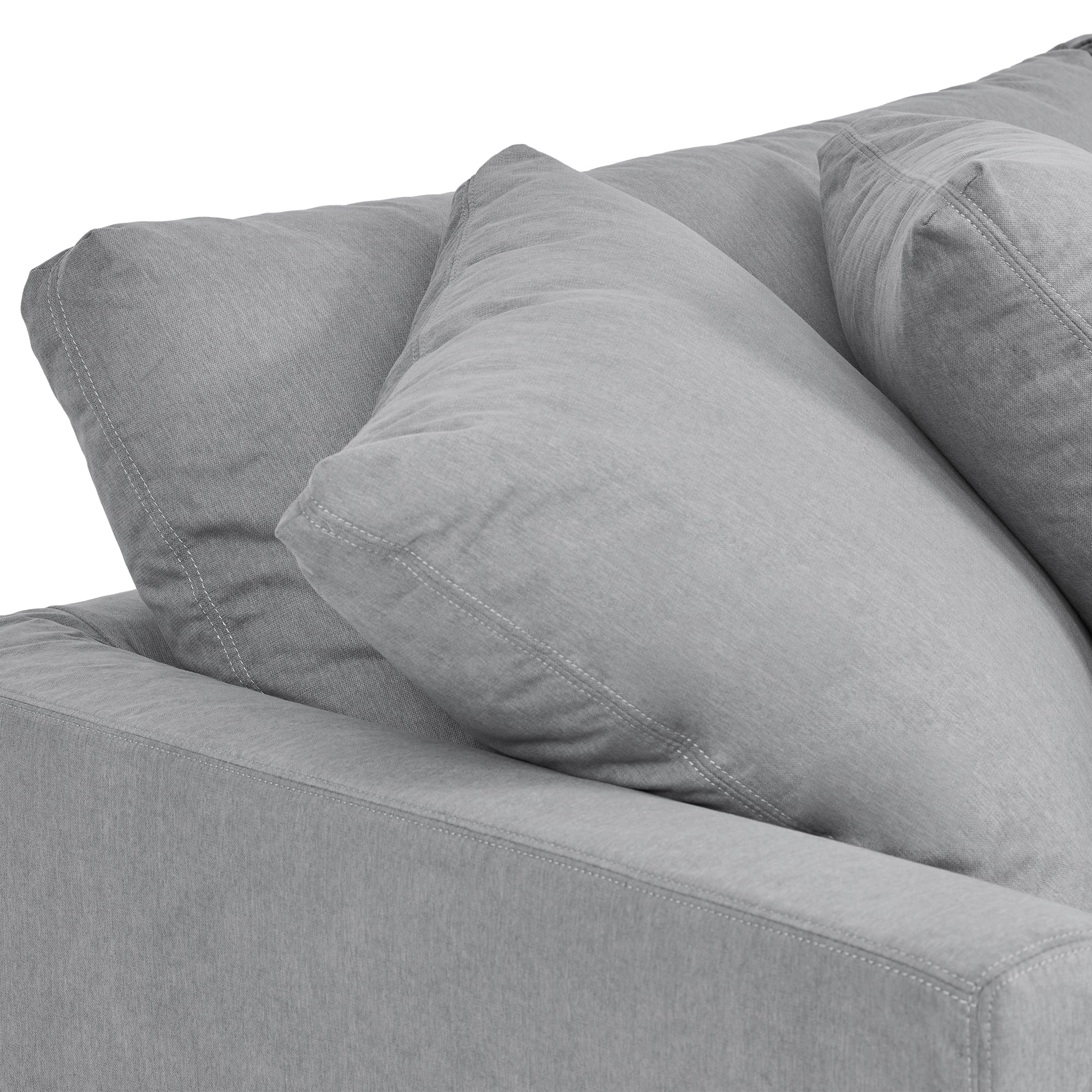 Ciara 93" Upholstered Sofa in Slate Gray  By Armen Living - Image 5