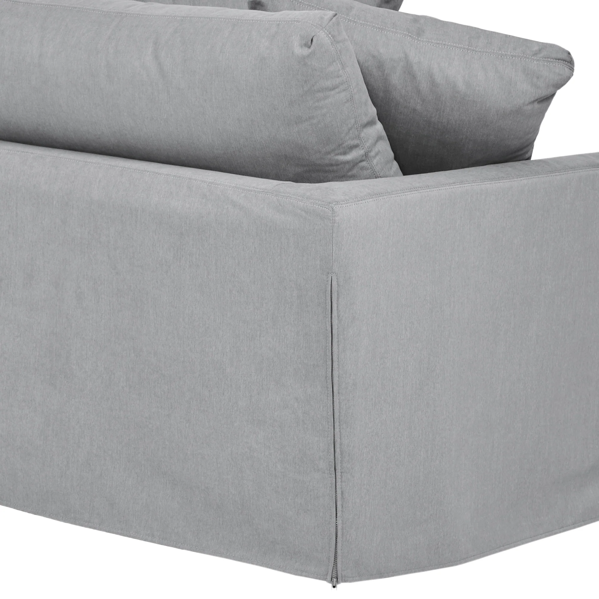 Ciara 93" Upholstered Sofa in Slate Gray  By Armen Living - Image 7