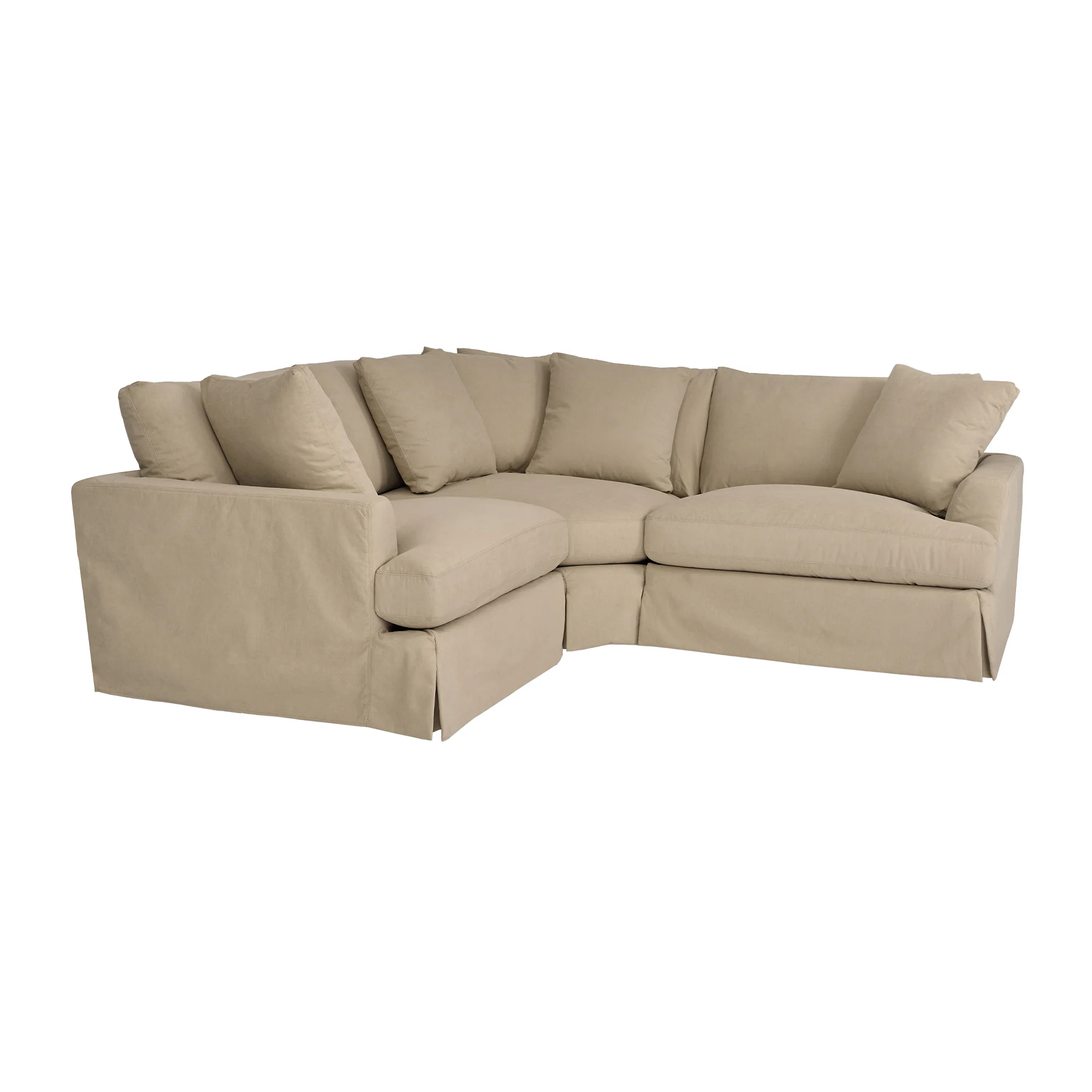 Ciara Upholstered 3 Piece Sectional Sofa in Slate Gray  By Armen Living - Image 19