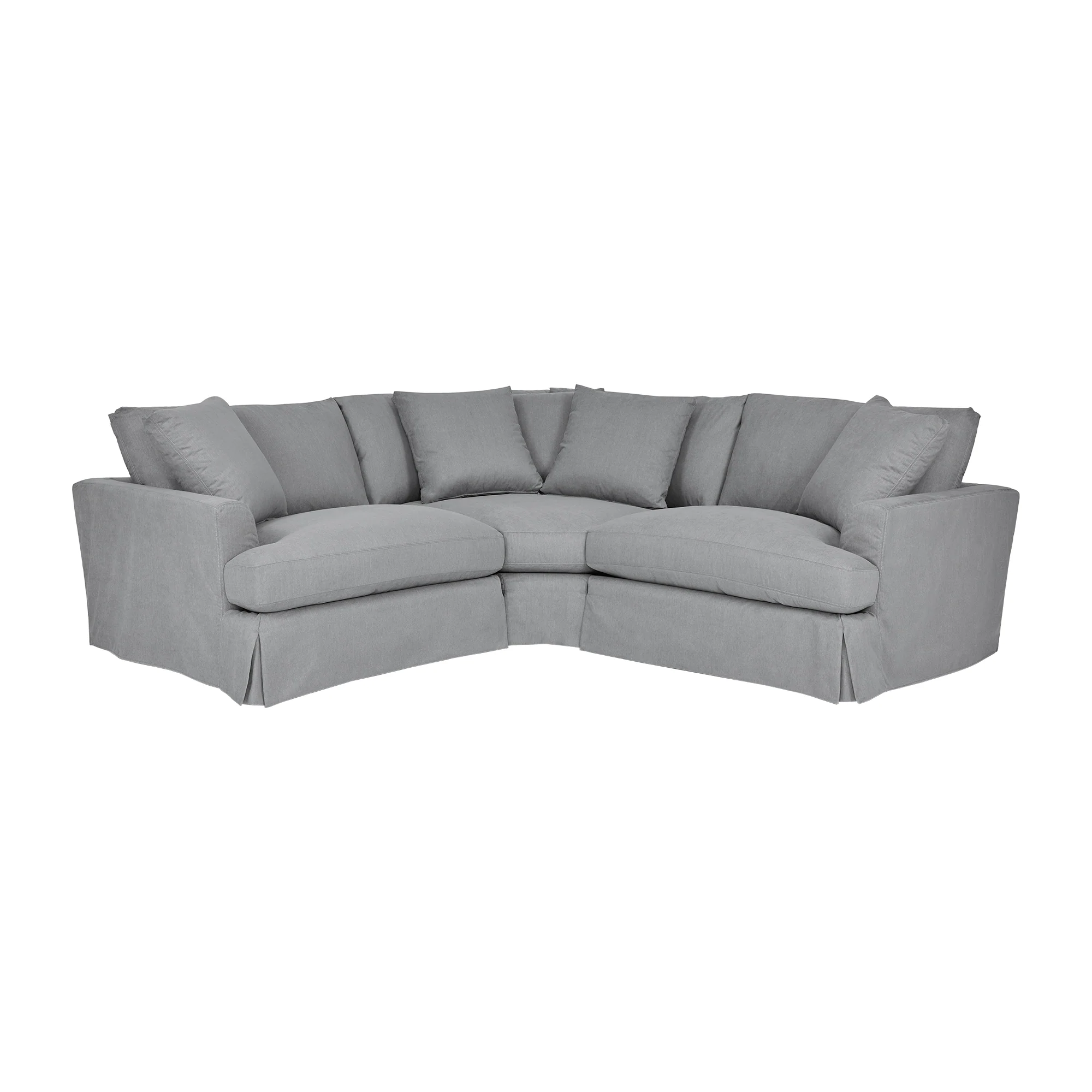 Ciara Upholstered 3 Piece Sectional Sofa in Slate Gray  By Armen Living - Image 2