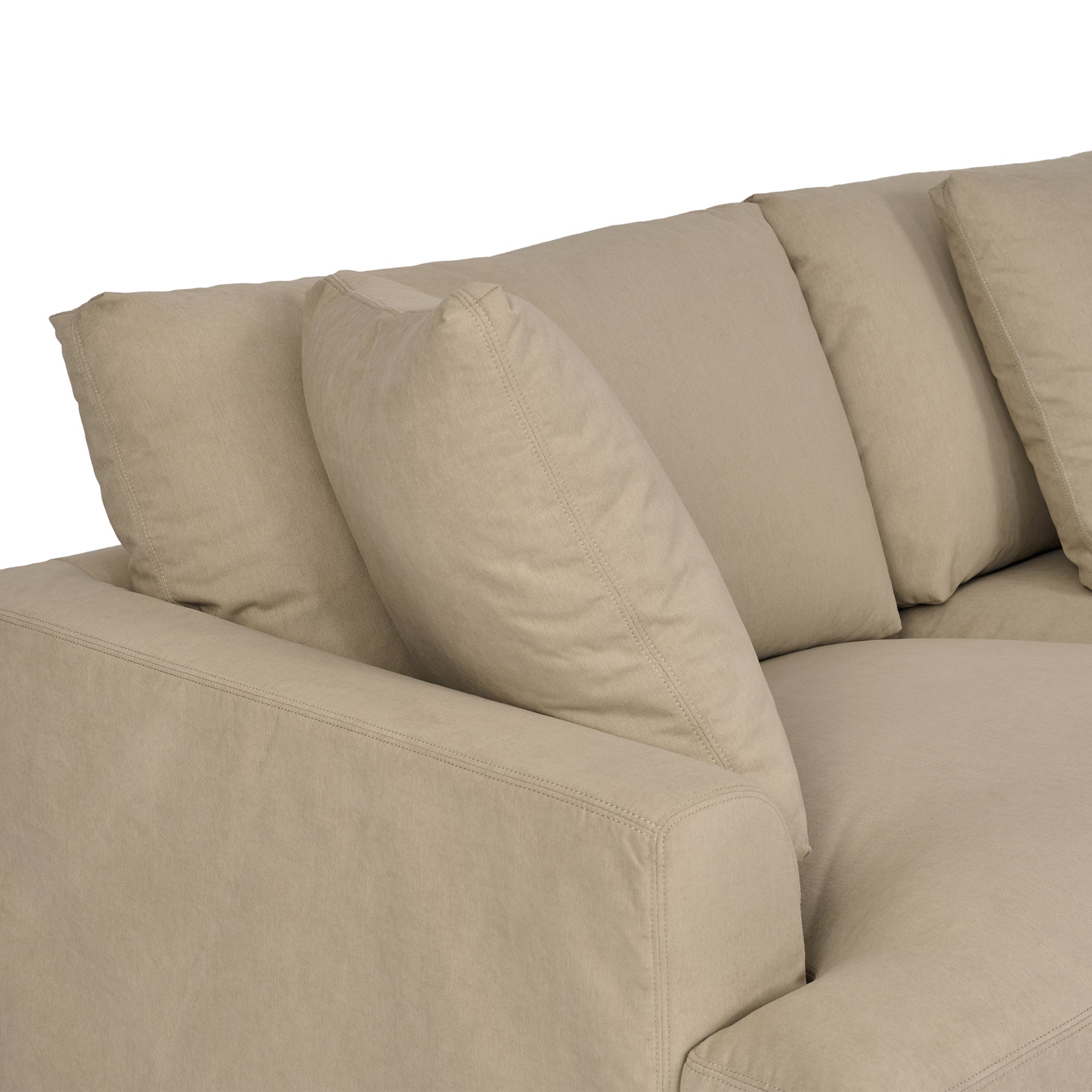 Ciara Upholstered 3 Piece Sectional Sofa in Slate Gray  By Armen Living - Image 21