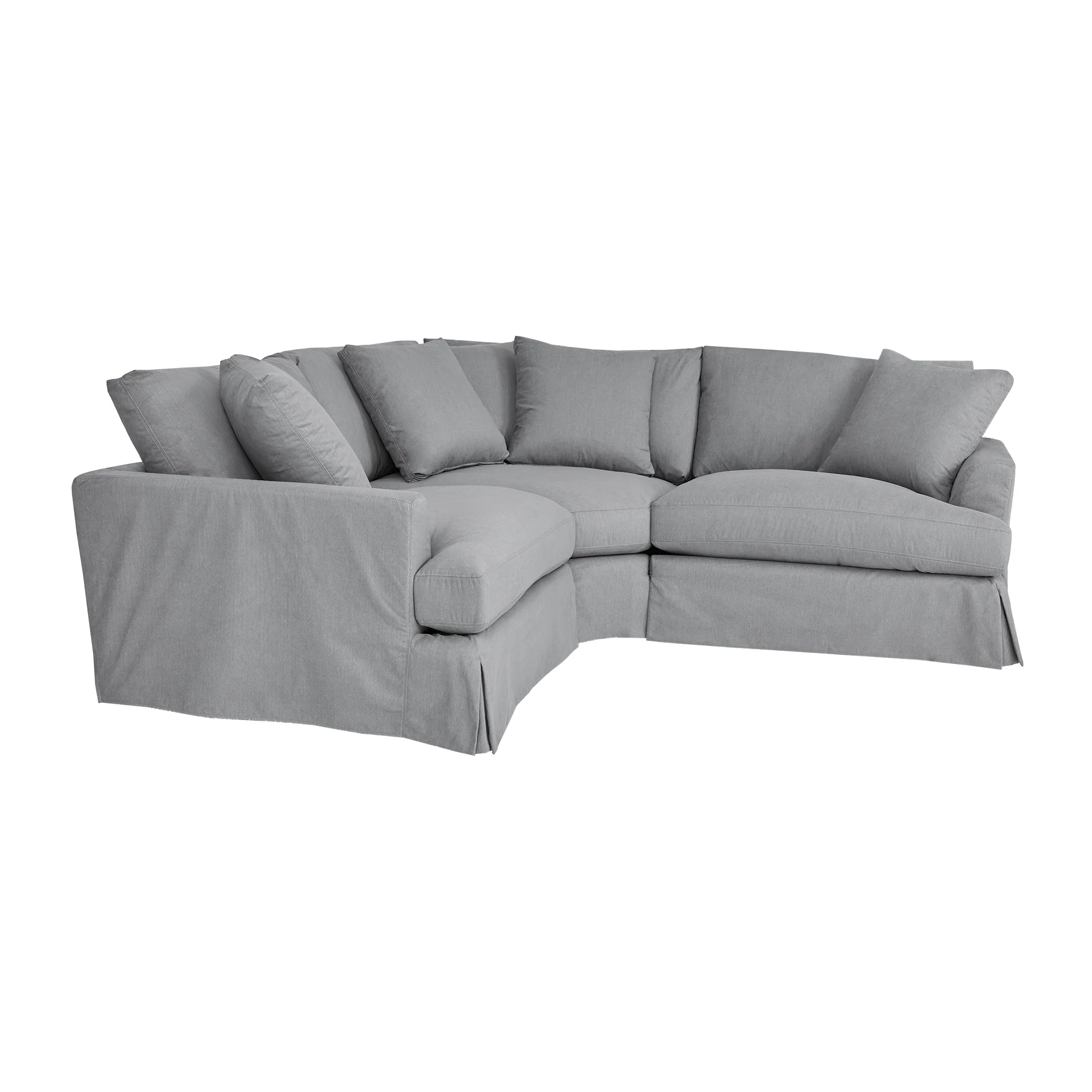 Ciara Upholstered 3 Piece Sectional Sofa in Slate Gray  By Armen Living - Image 3