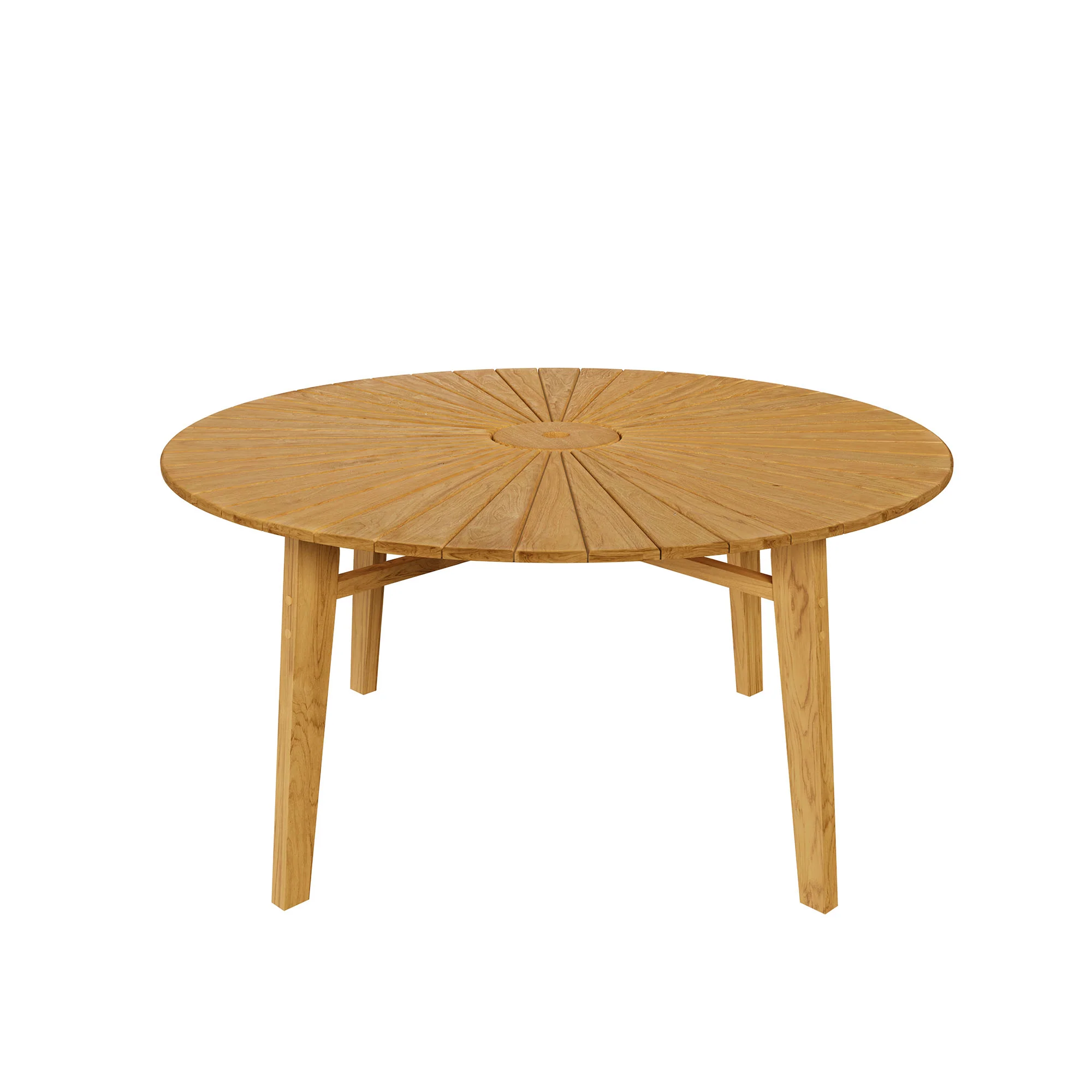 Cielo 59" Sunburst Outdoor Patio Teak Dining Table by Modway - Image 4