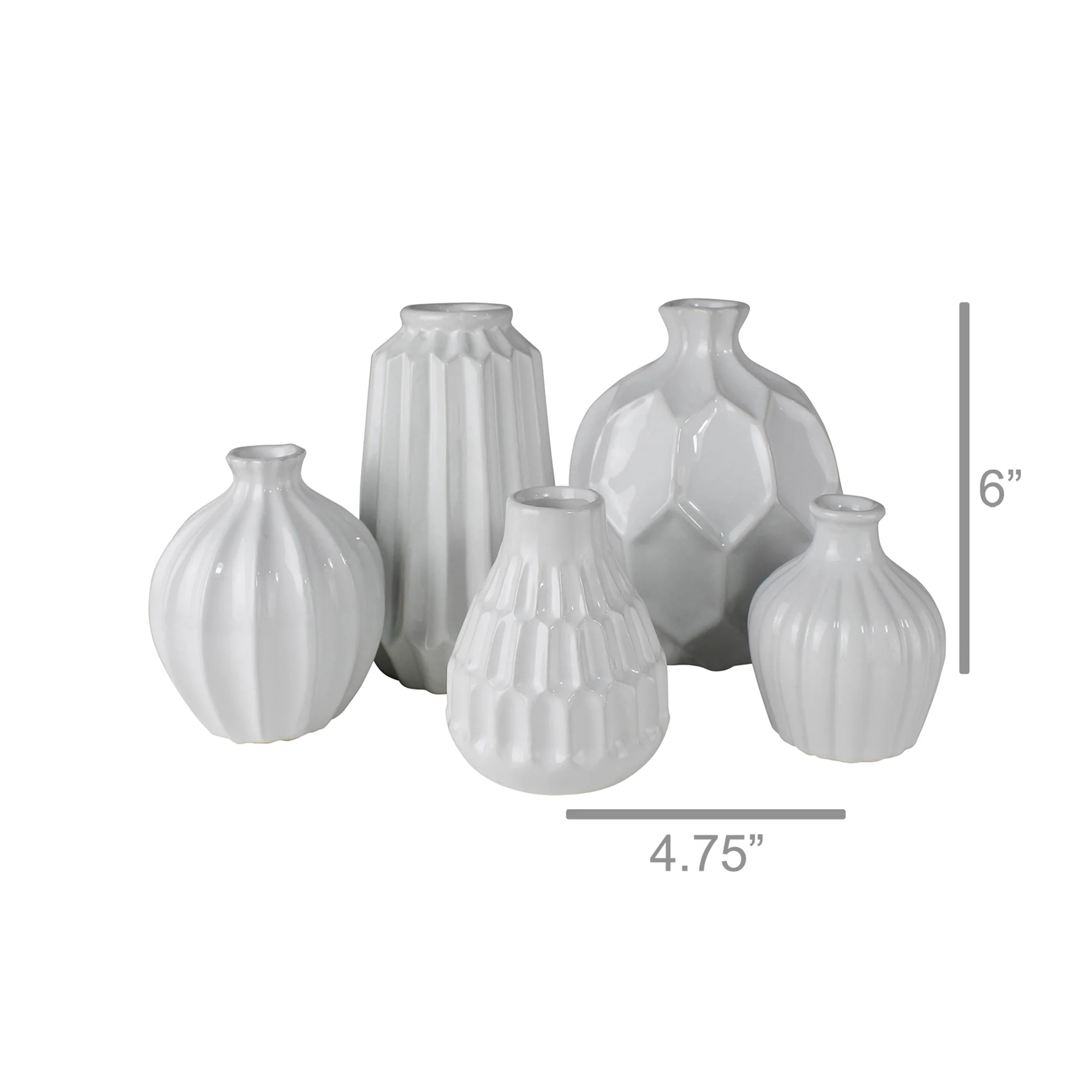 Cinc Vases, Ceramic - Set of 5 By HomArt - Image 2