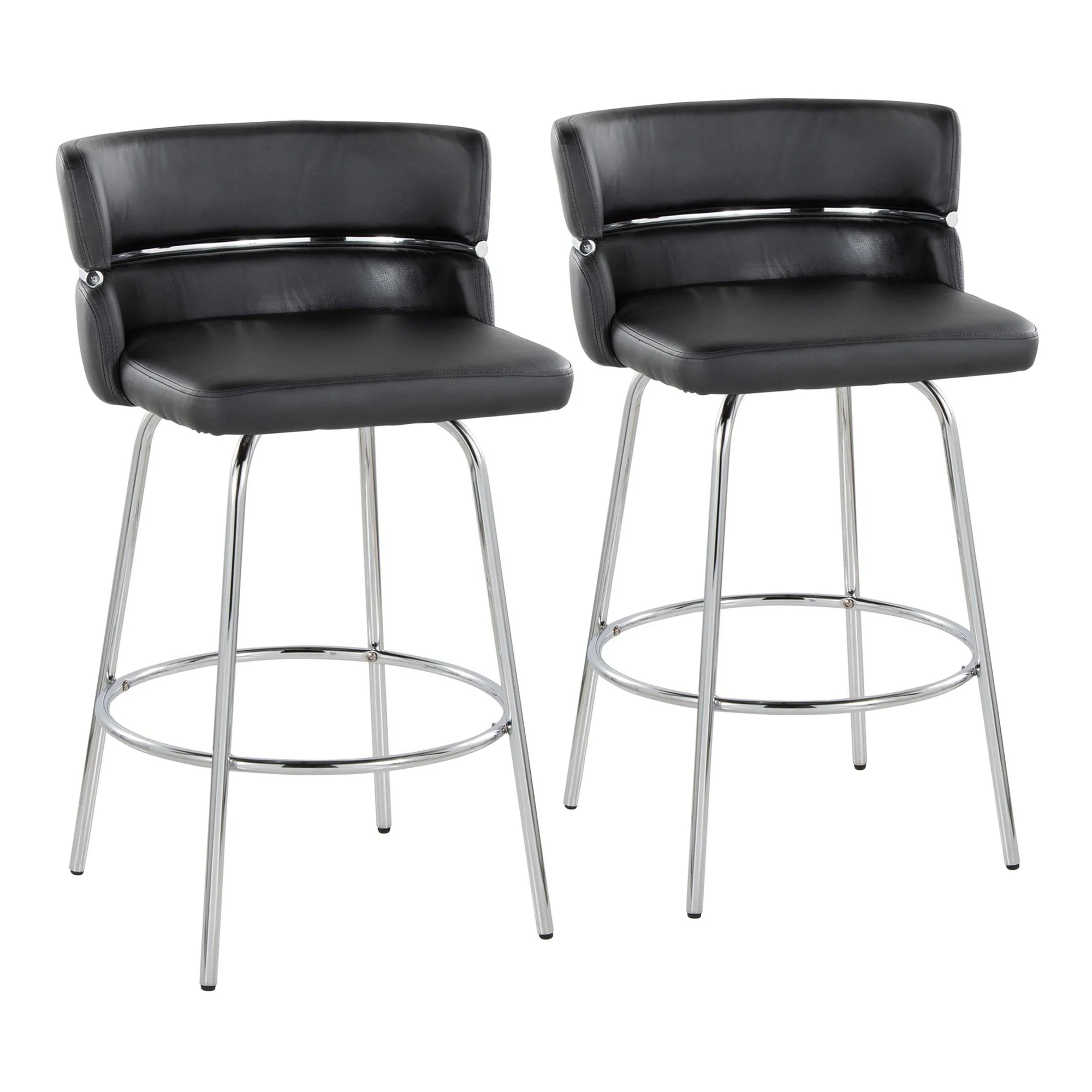 Cinch Claire 26" Fixed-Height Counter Stool - Set of 2 By LumiSource - B26-CINCH-CLARZQ2 BKBKCR2 - Image 19