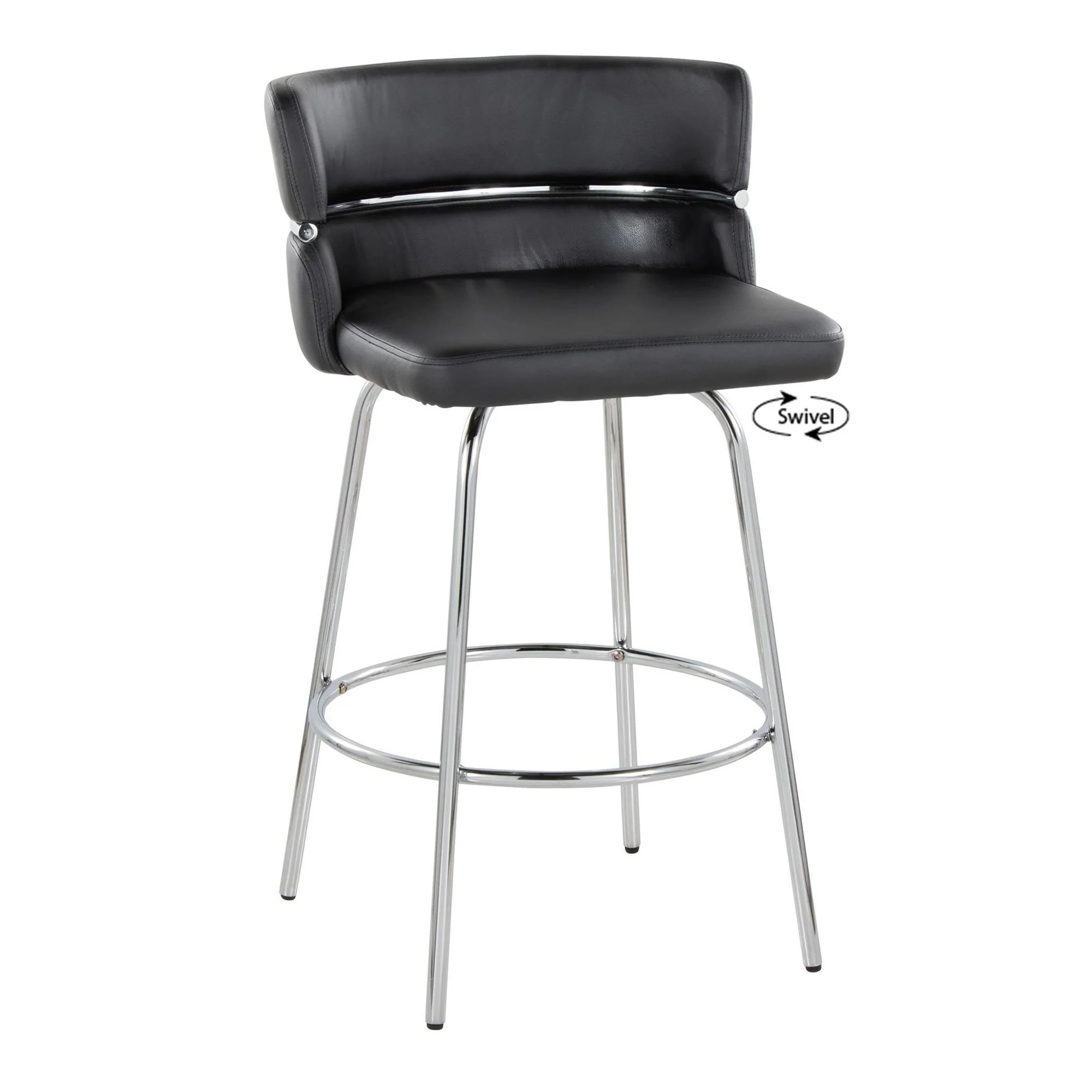 Cinch Claire 26" Fixed-Height Counter Stool - Set of 2 By LumiSource - B26-CINCH-CLARZQ2 BKBKCR2 - Image 20