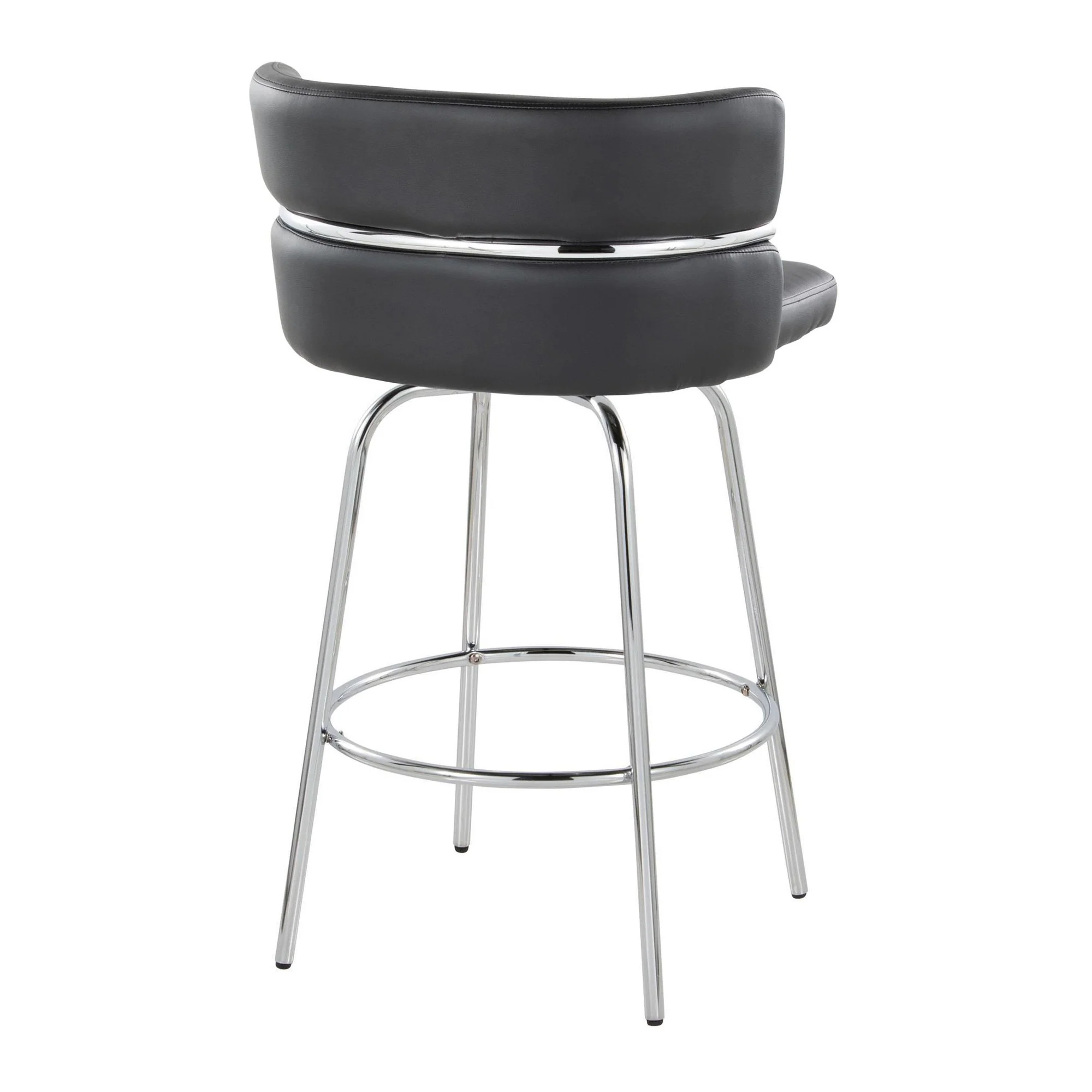 Cinch Claire 26" Fixed-Height Counter Stool - Set of 2 By LumiSource - B26-CINCH-CLARZQ2 BKBKCR2 - Image 22
