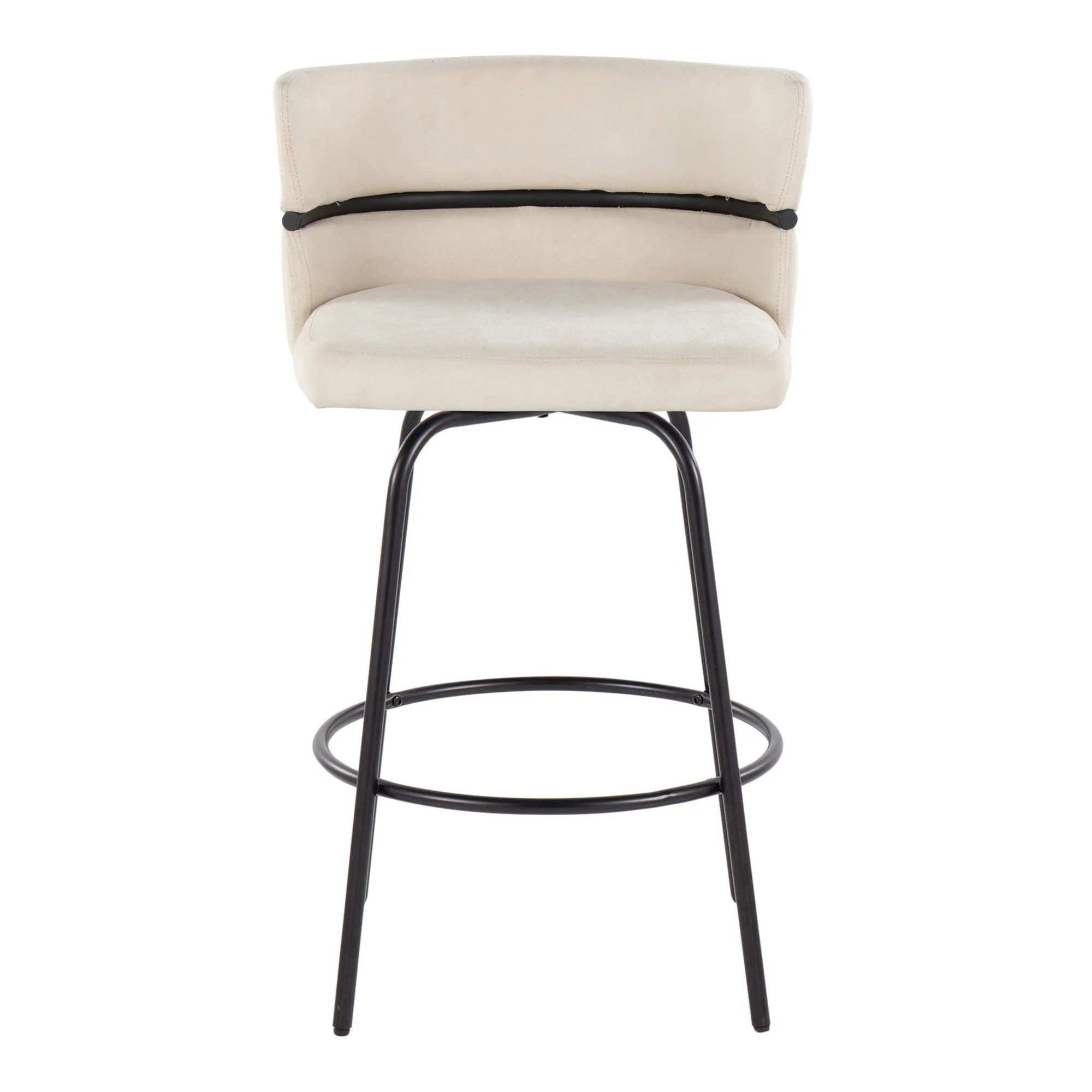 Cinch Claire 26" Fixed-Height Counter Stool - Set of 2 By LumiSource - B26-CINCH-CLARZQ2 BKBKCR2 - Image 7