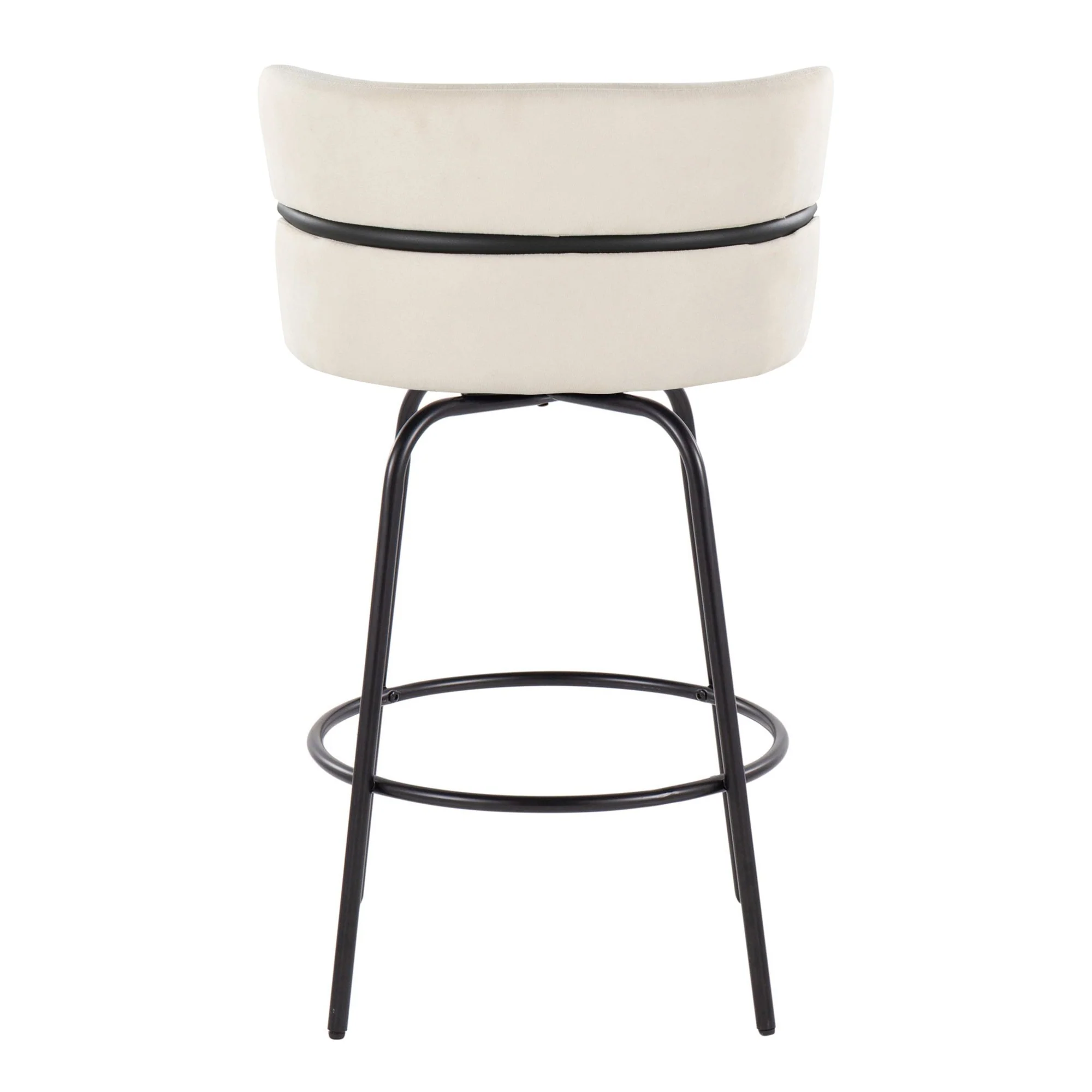 Cinch Claire 26" Fixed-Height Counter Stool - Set of 2 By LumiSource - B26-CINCH-CLARZQ2 BKBKCR2 - Image 8