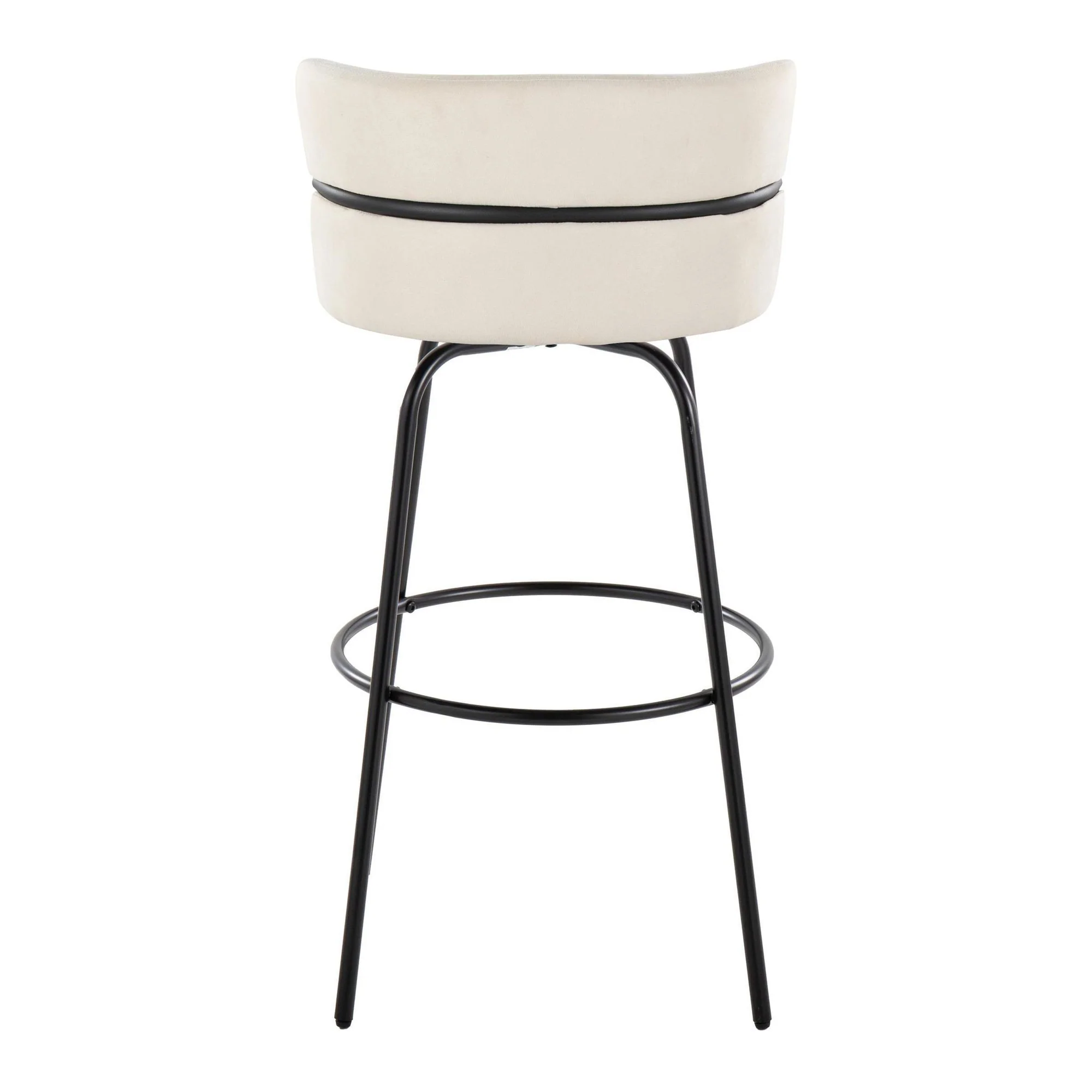 Cinch Claire 30" Fixed-Height Barstool - Set of 2 By LumiSource - B30-CINCH-CLARZQ2 BKBKCR2 - Image 10