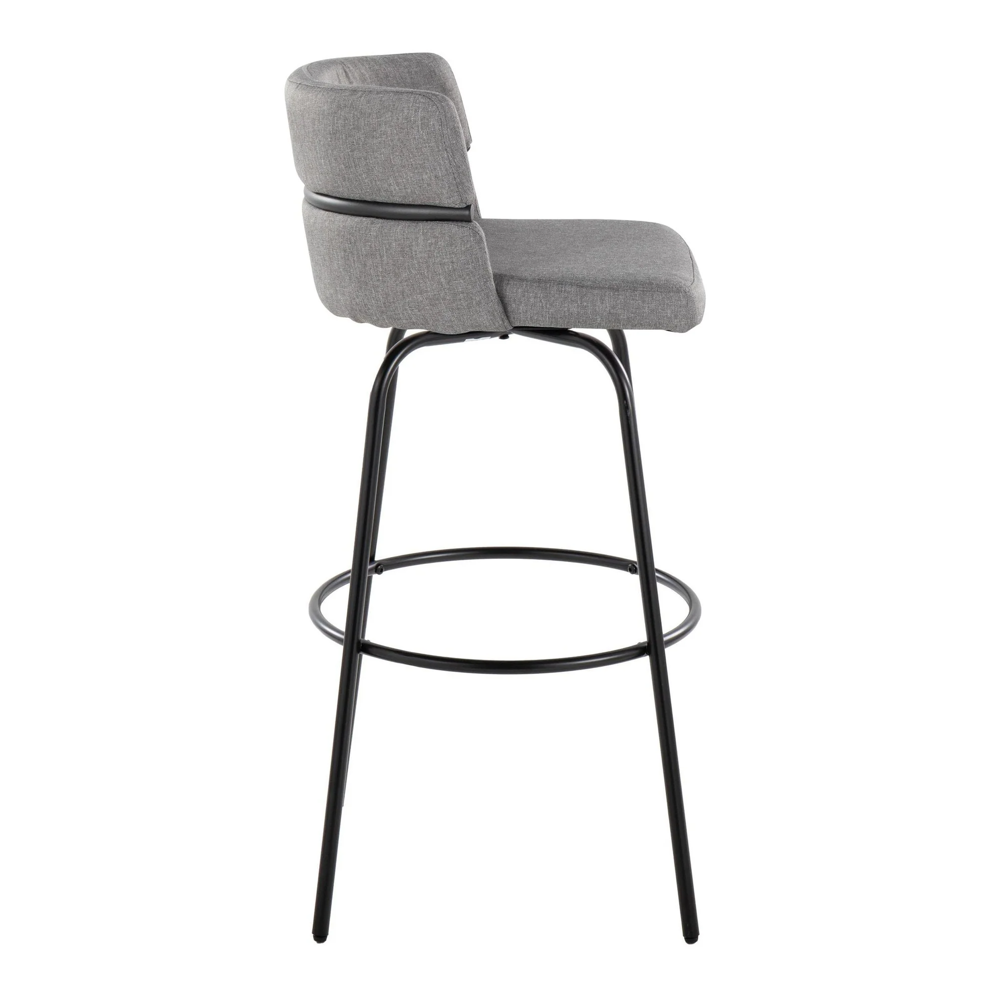 Cinch Claire 30" Fixed-Height Barstool - Set of 2 By LumiSource - B30-CINCH-CLARZQ2 BKBKCR2 - Image 15