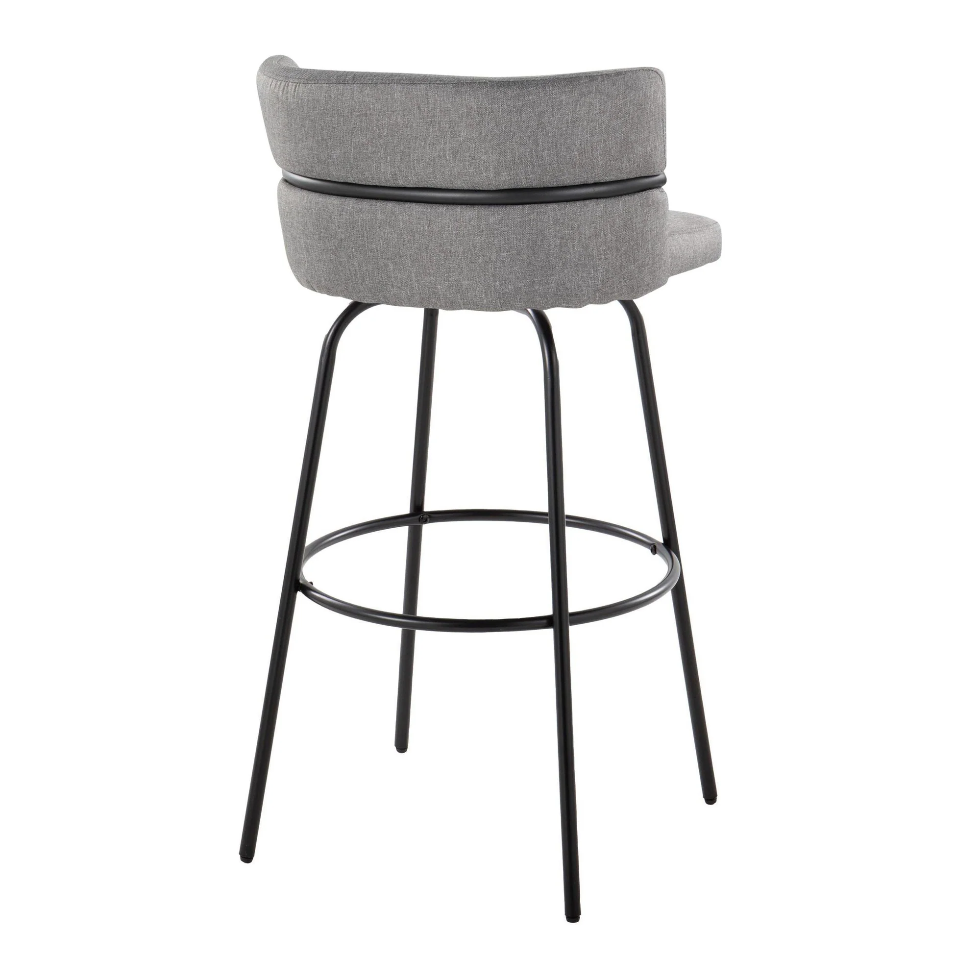 Cinch Claire 30" Fixed-Height Barstool - Set of 2 By LumiSource - B30-CINCH-CLARZQ2 BKBKCR2 - Image 16