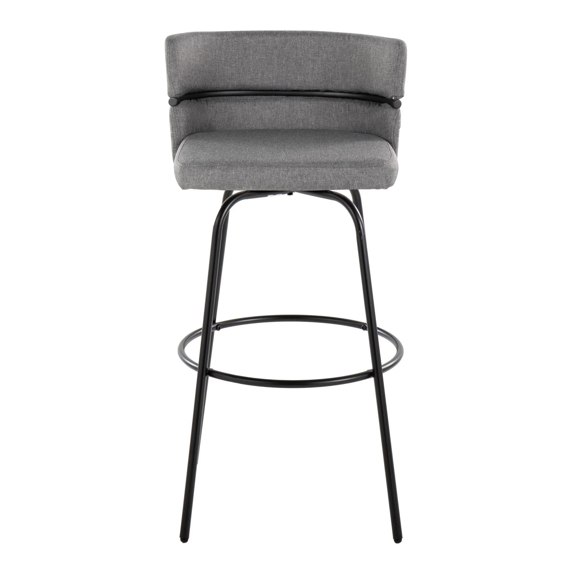 Cinch Claire 30" Fixed-Height Barstool - Set of 2 By LumiSource - B30-CINCH-CLARZQ2 BKBKCR2 - Image 17