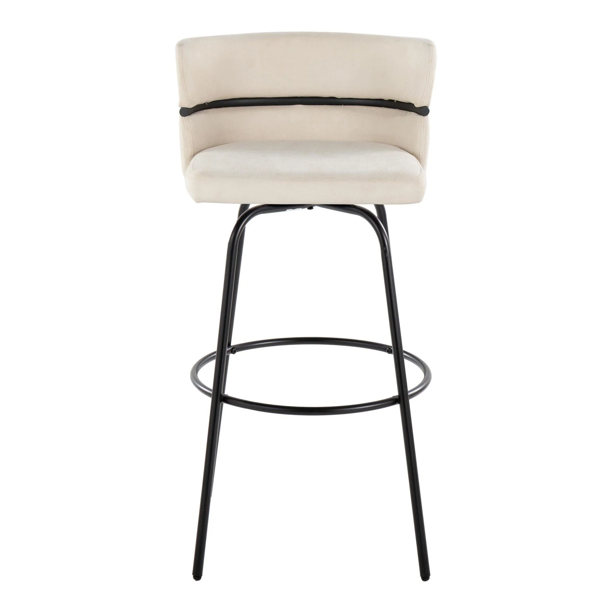 Cinch Claire 30" Fixed-Height Barstool - Set of 2 By LumiSource - B30-CINCH-CLARZQ2 BKBKCR2 - Image 9