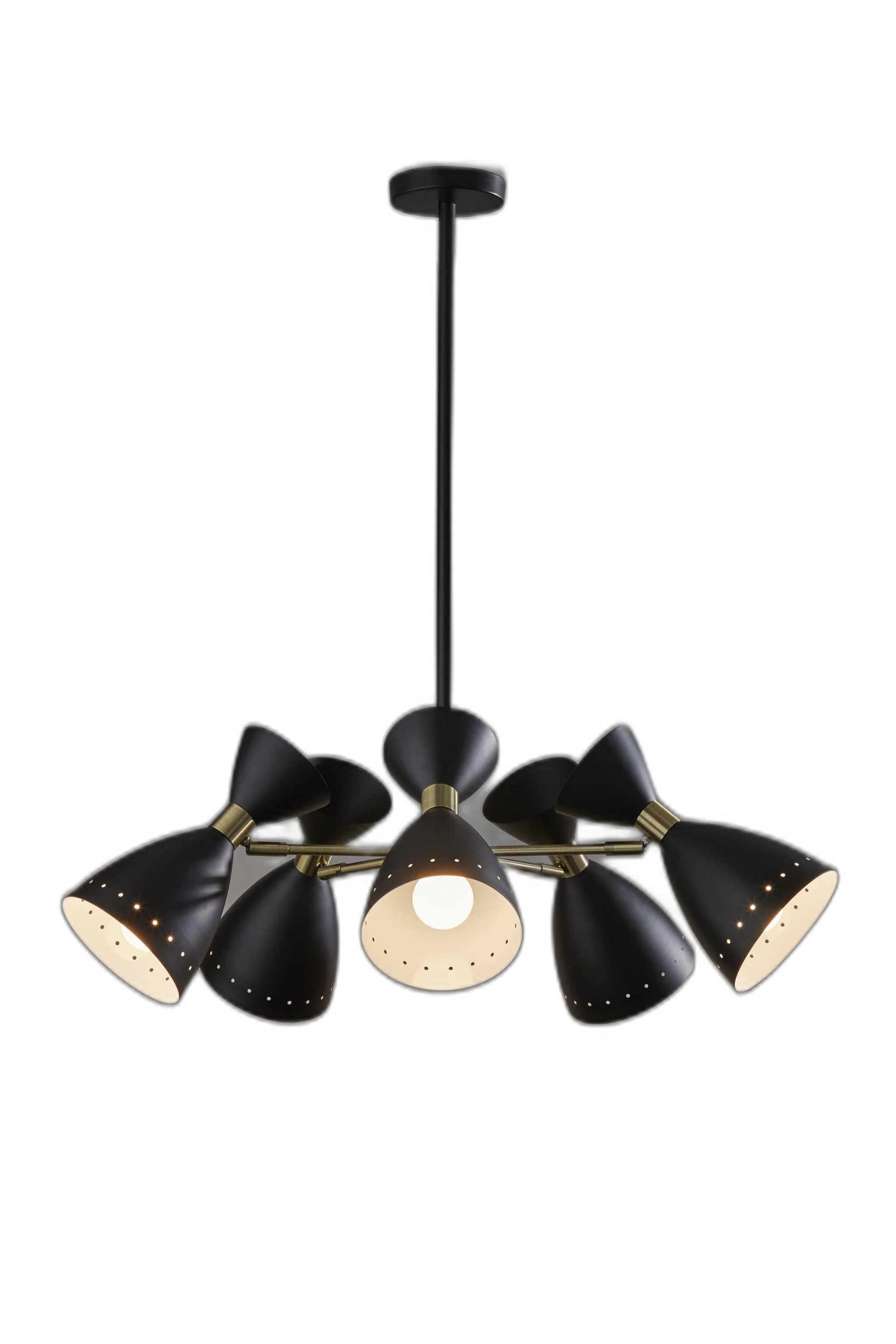 Cinco Diabolo Adjustable Black Metal Pendant By Homeroots - Image 2