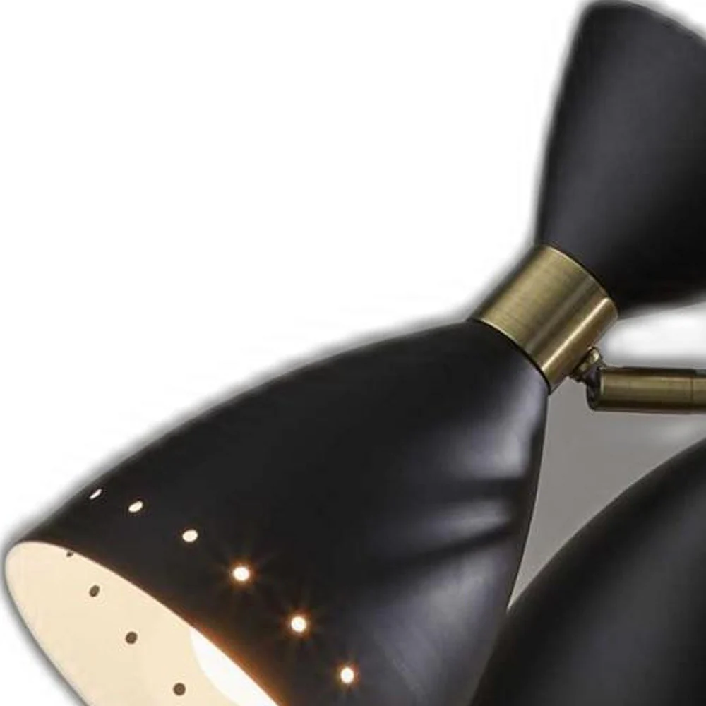 Cinco Diabolo Adjustable Black Metal Pendant By Homeroots - Image 3