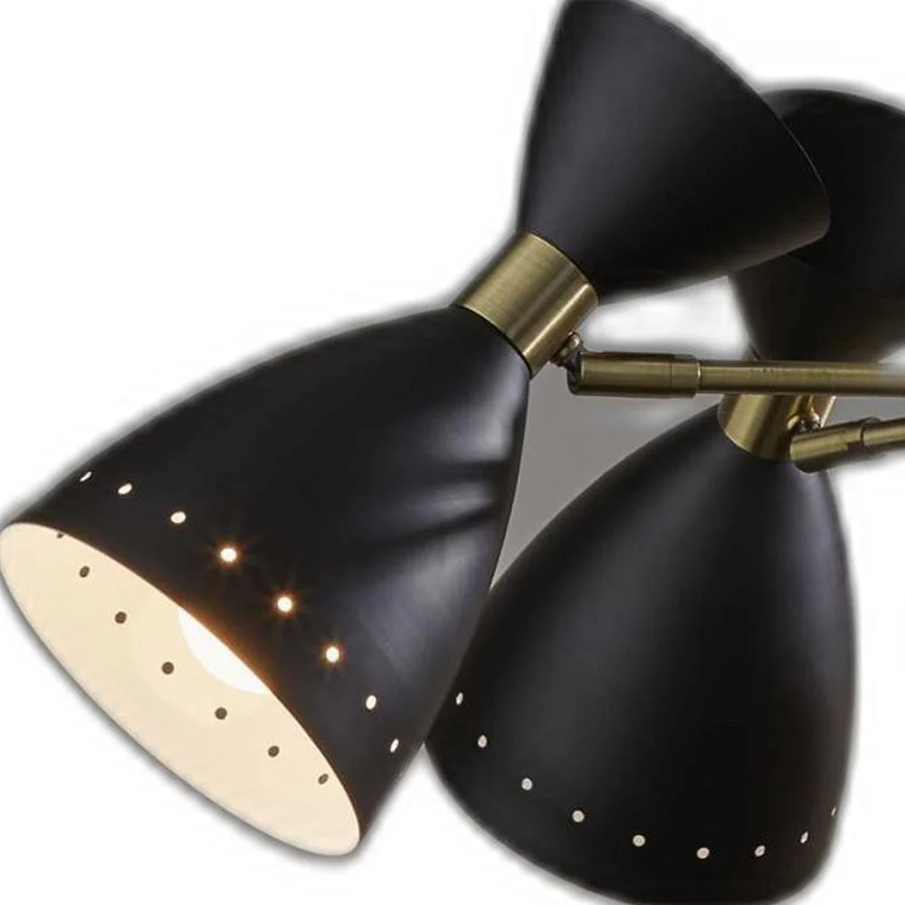 Cinco Diabolo Adjustable Black Metal Pendant By Homeroots - Image 4