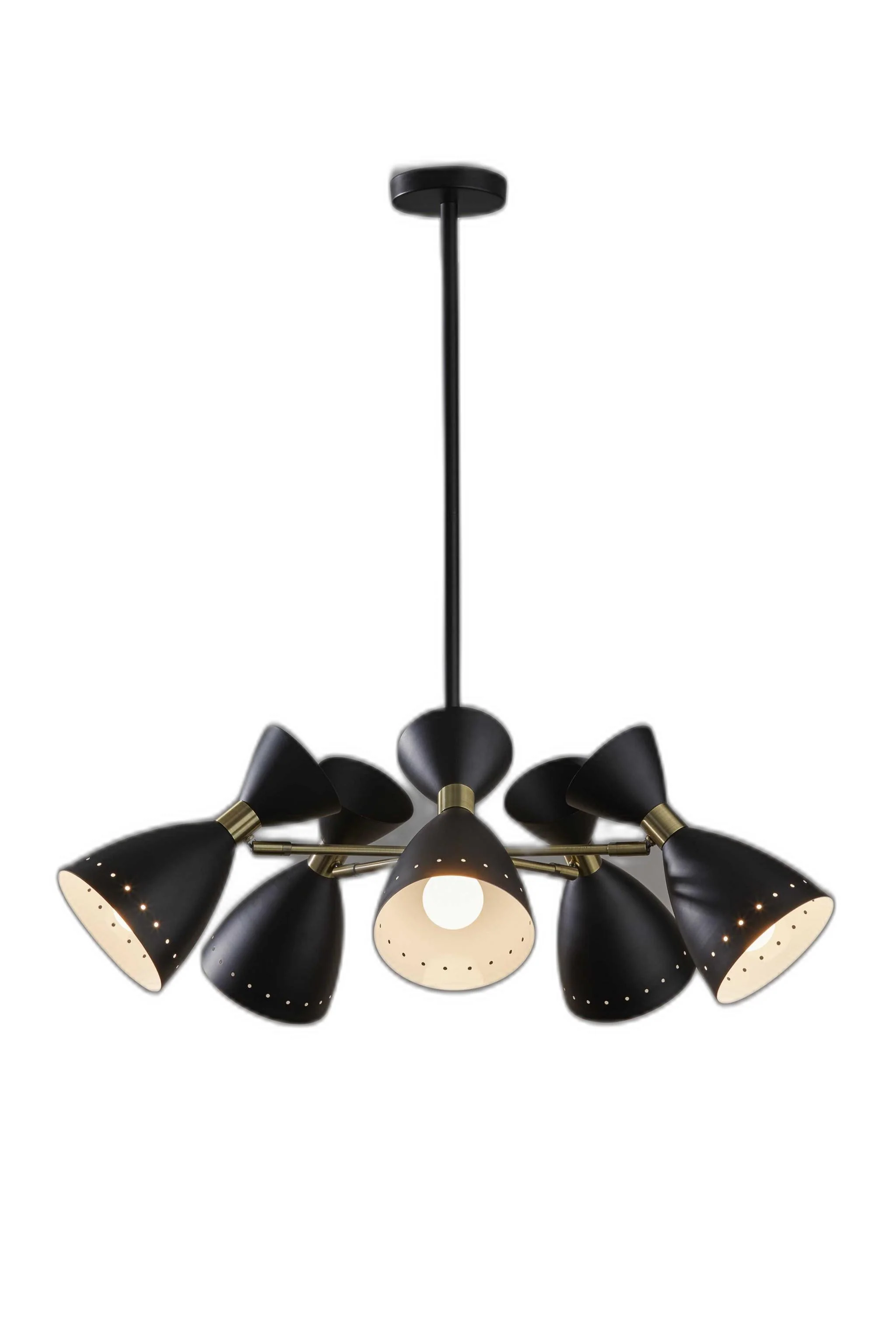 Cinco Diabolo Adjustable Black Metal Pendant By Homeroots - Image 6