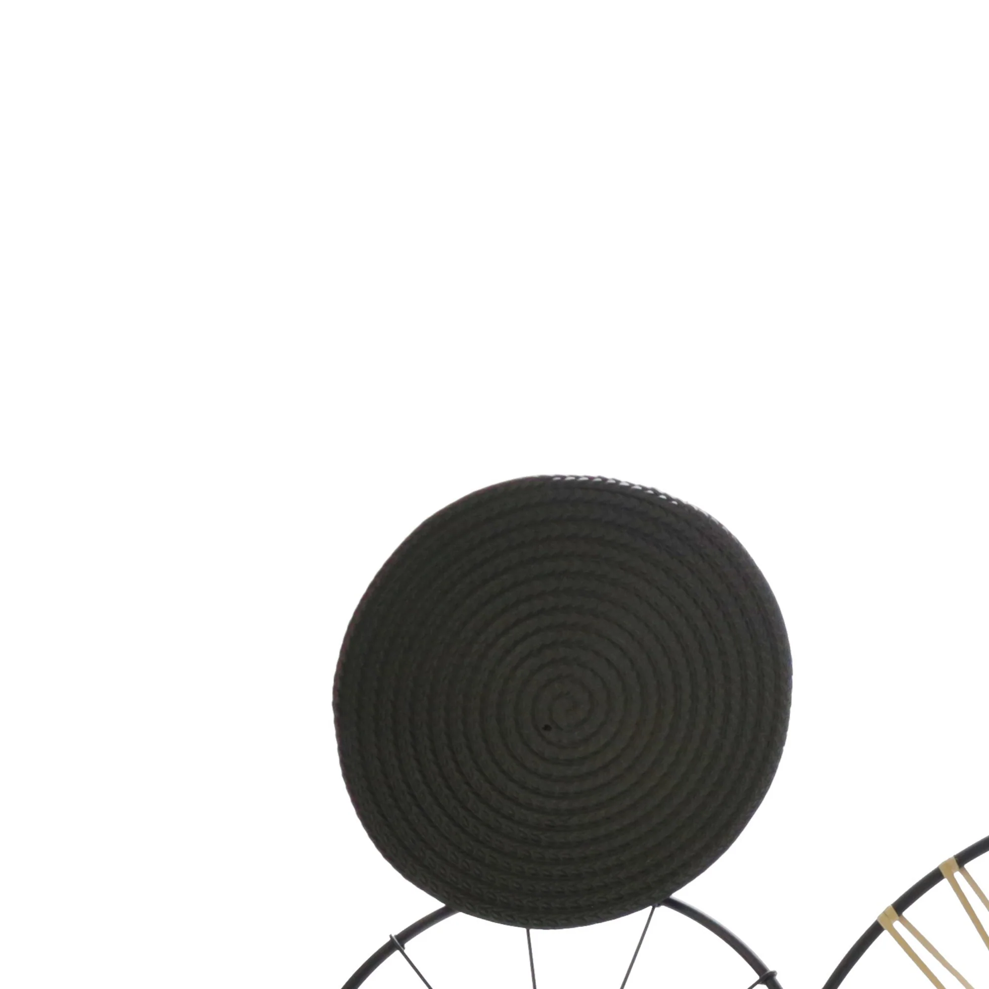 Circular 5 Piece Metal Wall Decor with Wheel and Plate Design, Black By Benzara - Image 2