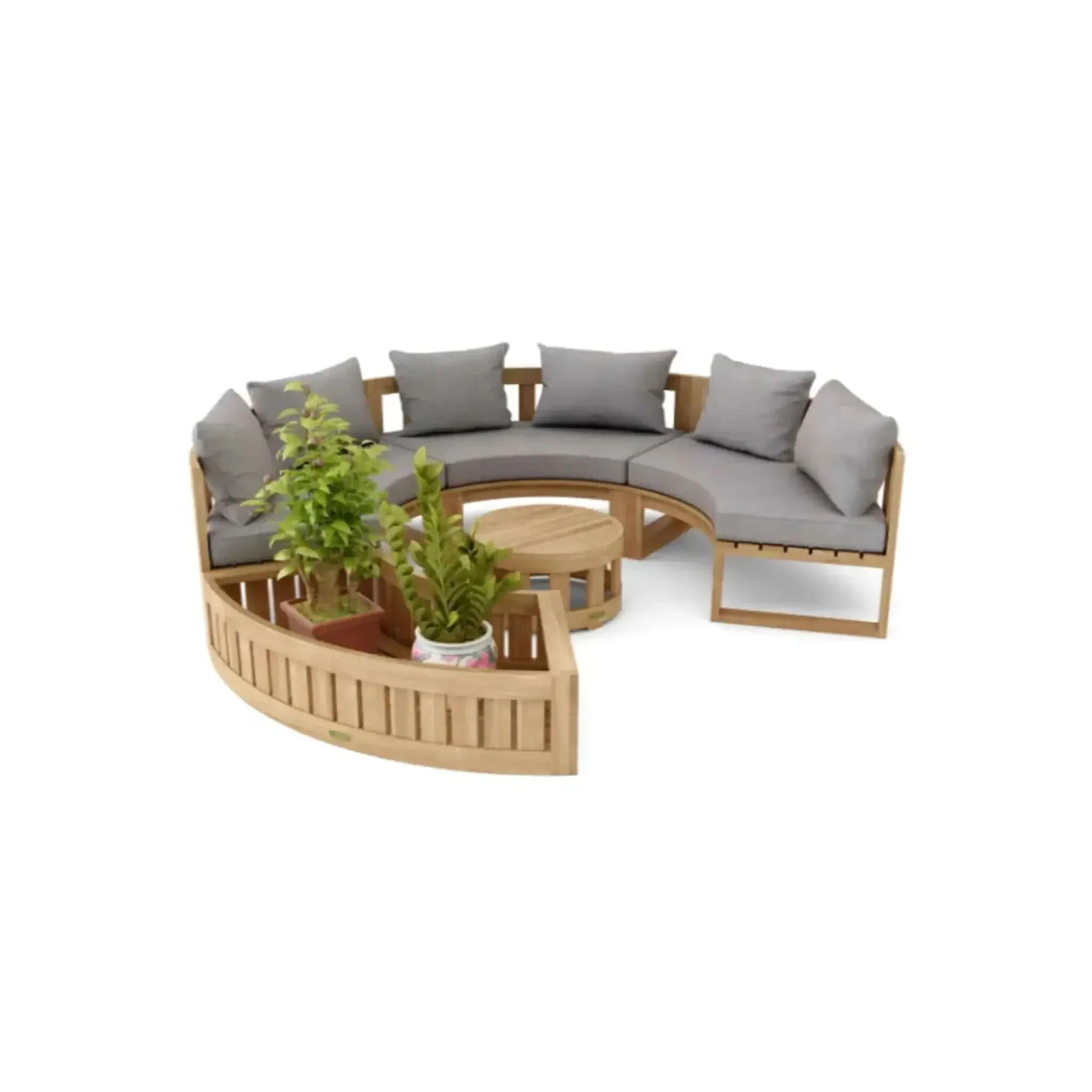 Circular Modular Deep Seating Set - SET-808 By Anderson Teak - Image 2