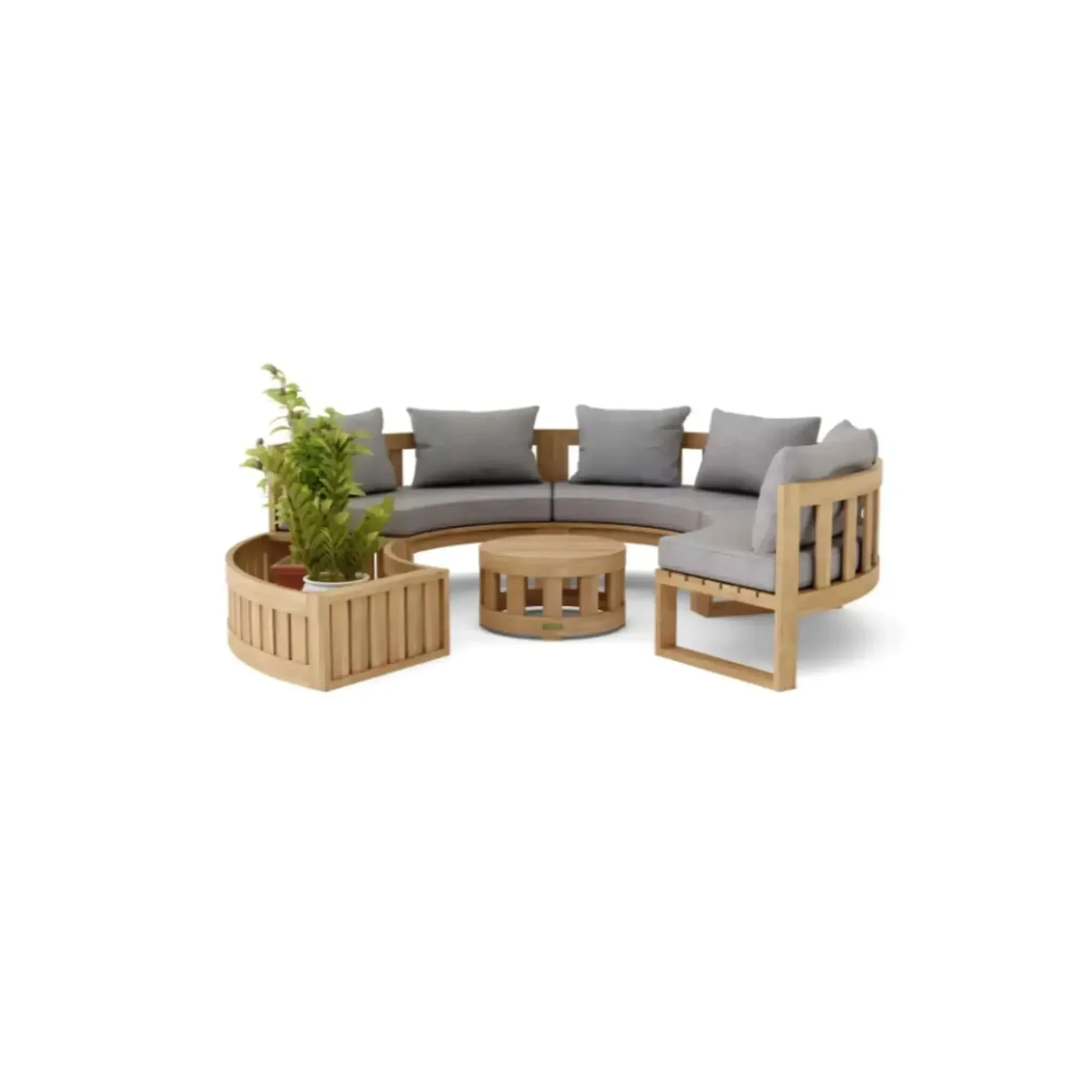 Circular Modular Deep Seating Set - SET-808 By Anderson Teak - Image 4