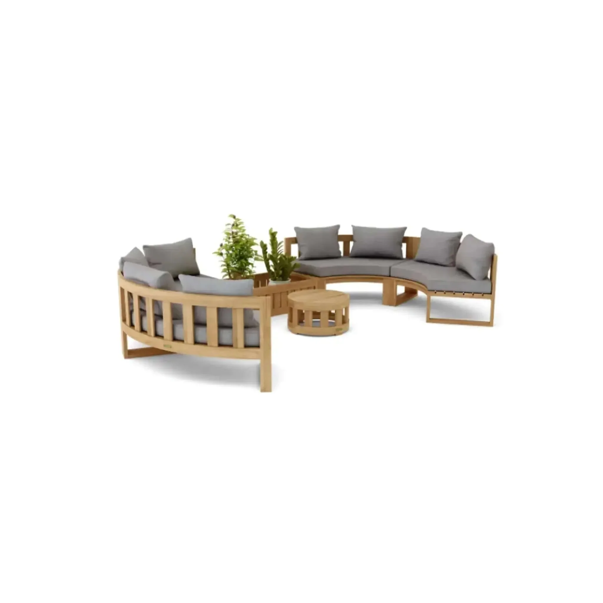 Circular Modular Deep Seating Set - SET-809 By Anderson Teak - Image 2