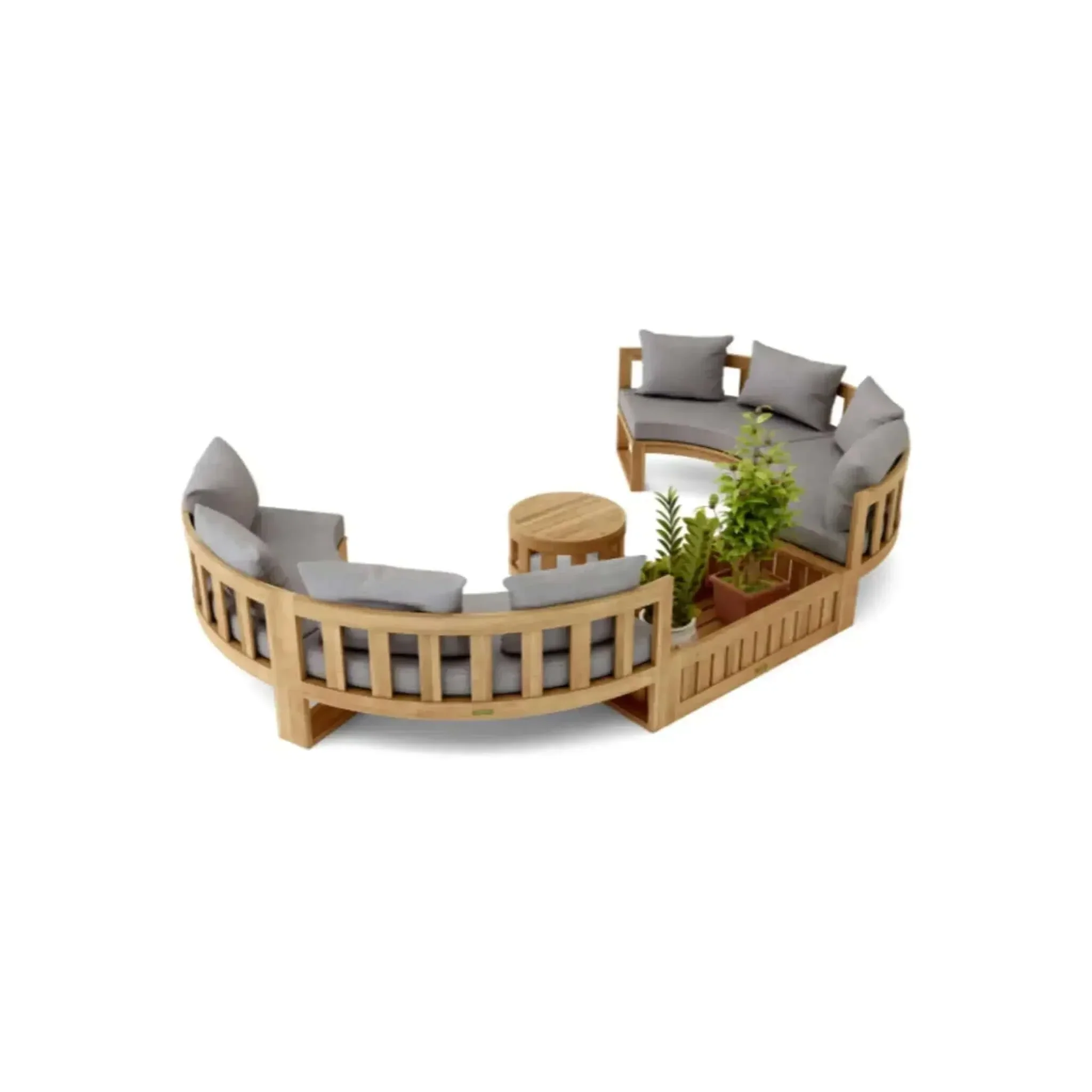 Circular Modular Deep Seating Set - SET-809 By Anderson Teak - Image 3