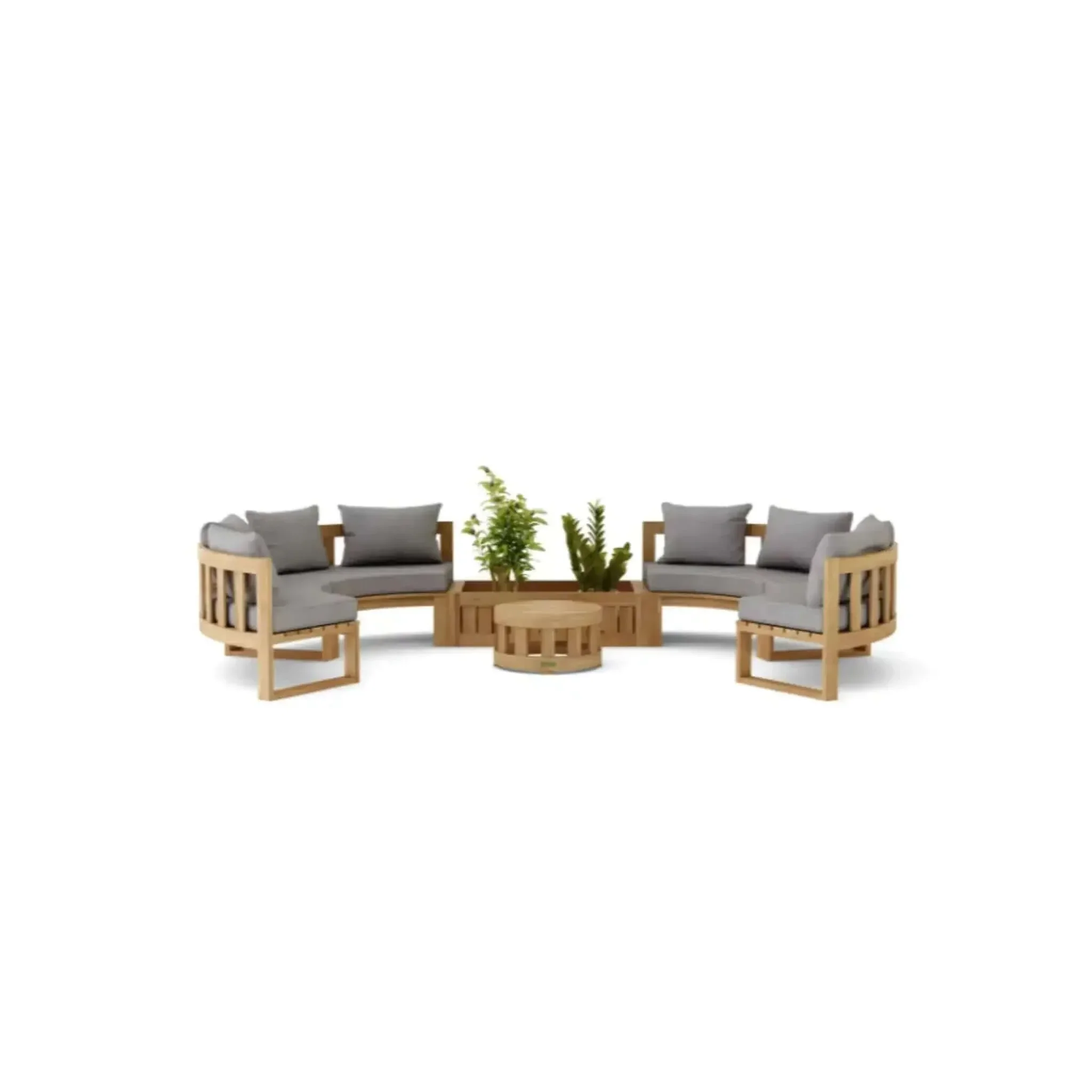 Circular Modular Deep Seating Set - SET-809 By Anderson Teak - Image 4