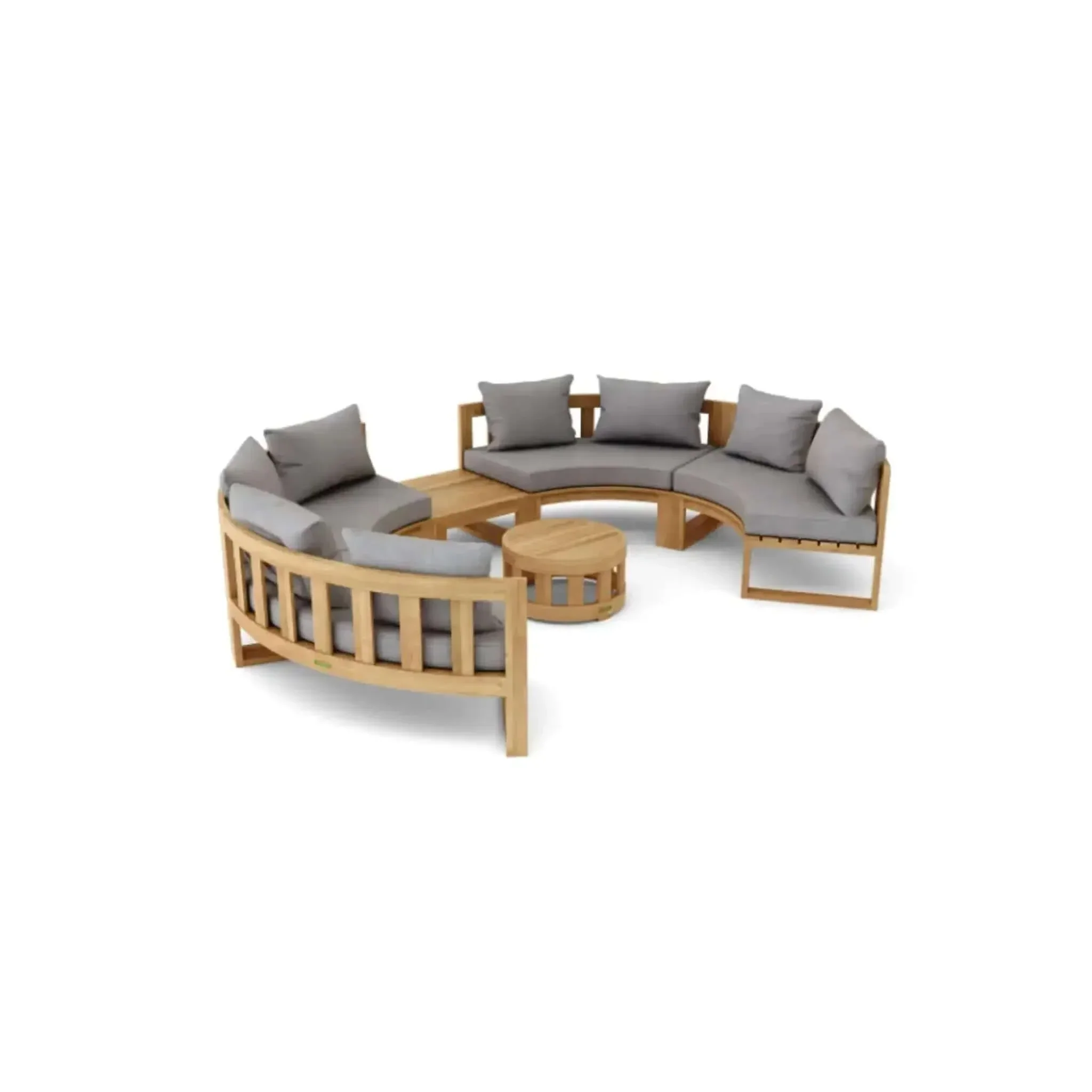 Circular Modular Deep Seating Set - SET-811 By Anderson Teak - Image 3
